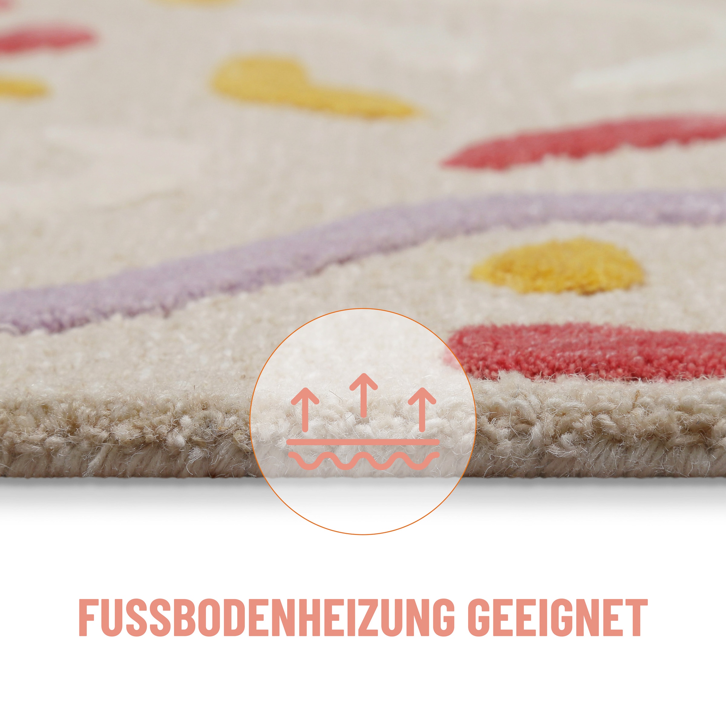 SMART KIDS Kinderteppich »Confetti 2.0« rechteckig 16 mm Höhe Kinder- & Spielteppich, Hoch-Tief-Effekt, Schurwolle, Kinderzimmer