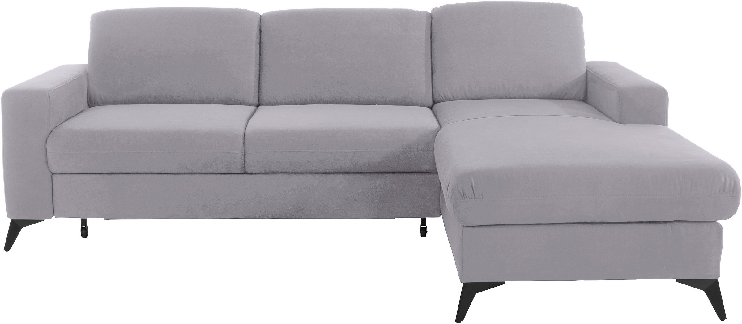 Places of Style Ecksofa »Lolland L-Form«, Wahlweise mit Bettfunktion und Bettkasten, Federkern