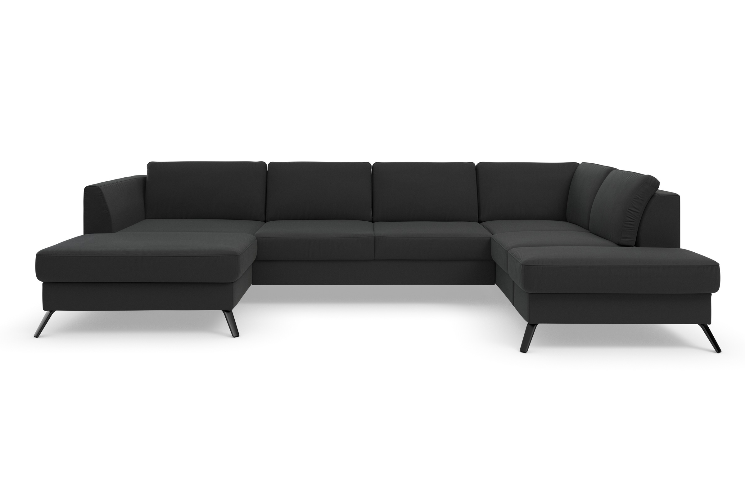 sit&more Wohnlandschaft »Olsen U-Form« inklusive Sitztiefenverstellung, wahlweise mit Bettfunktion, 15cm hoch