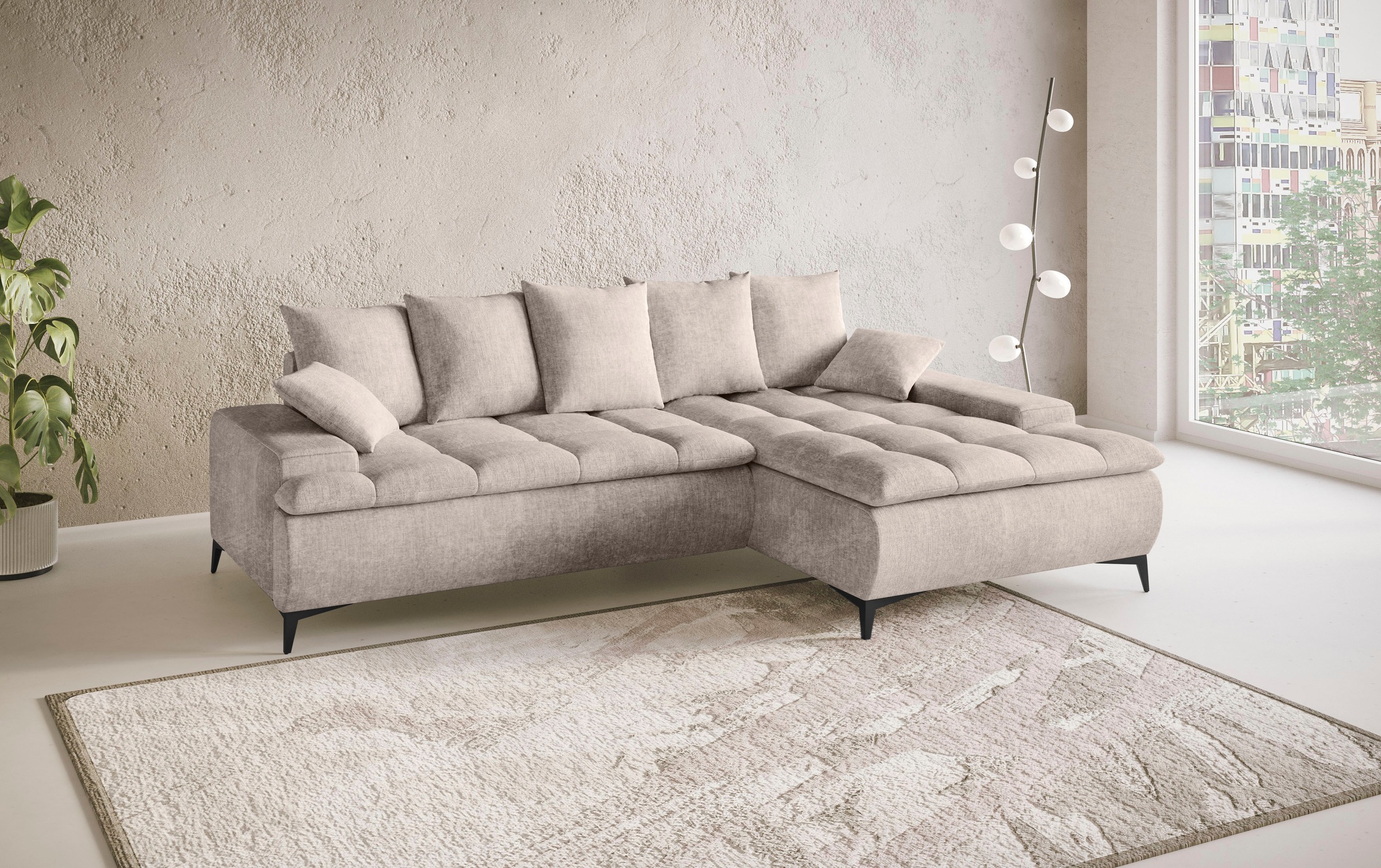 Mr. Couch Ecksofa »Haiti III, L-Form«, Mit Kaltschaum, bis 140 kg belastbar