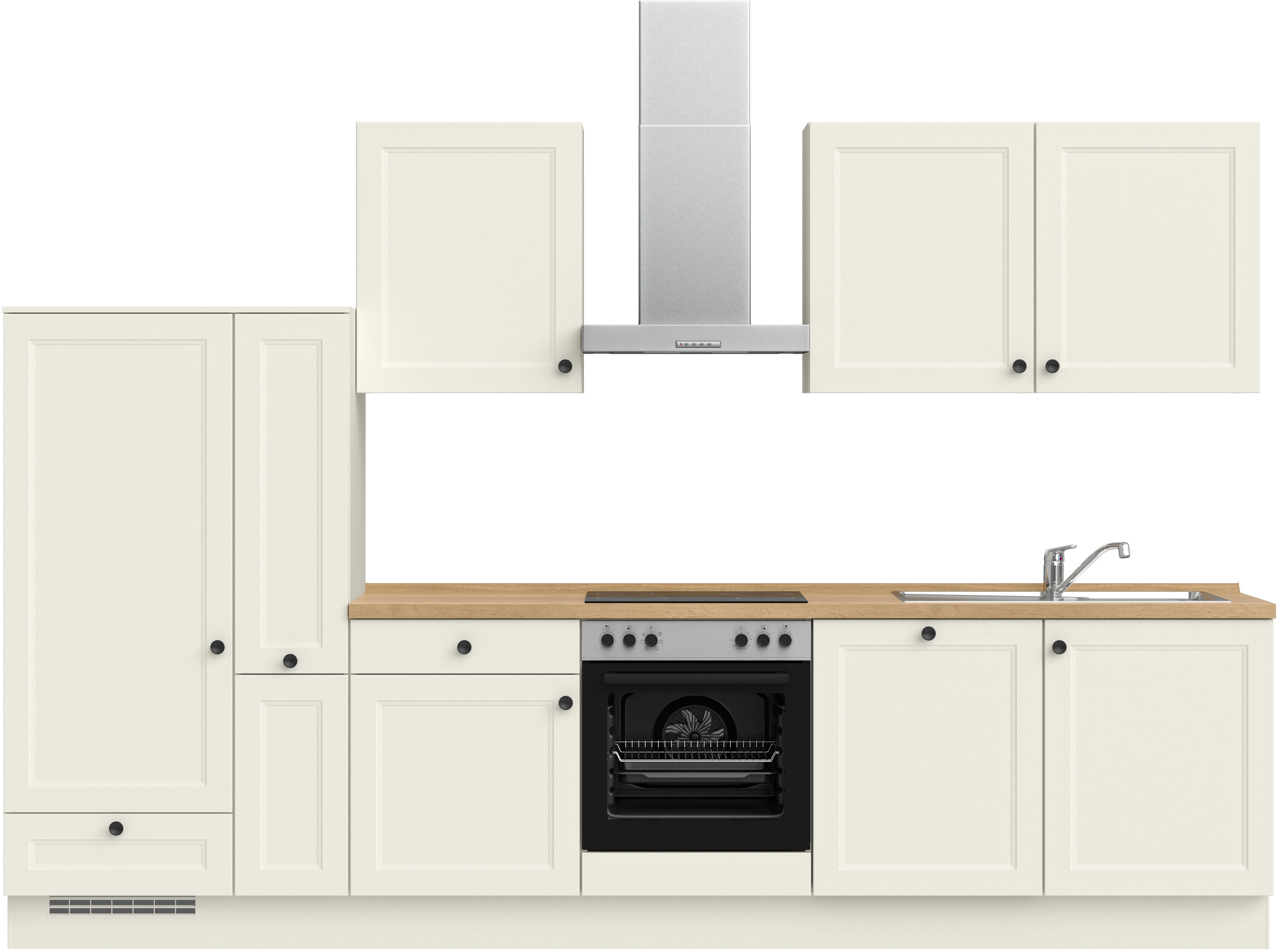 nobilia Küchenzeile ""Cascada I", NEU: individuell anpassbar mit gratis Profi-Beratung" vormontiert, Breite 330 cm, Ausrichtung wählbar, wahlw. mit E-Geräten