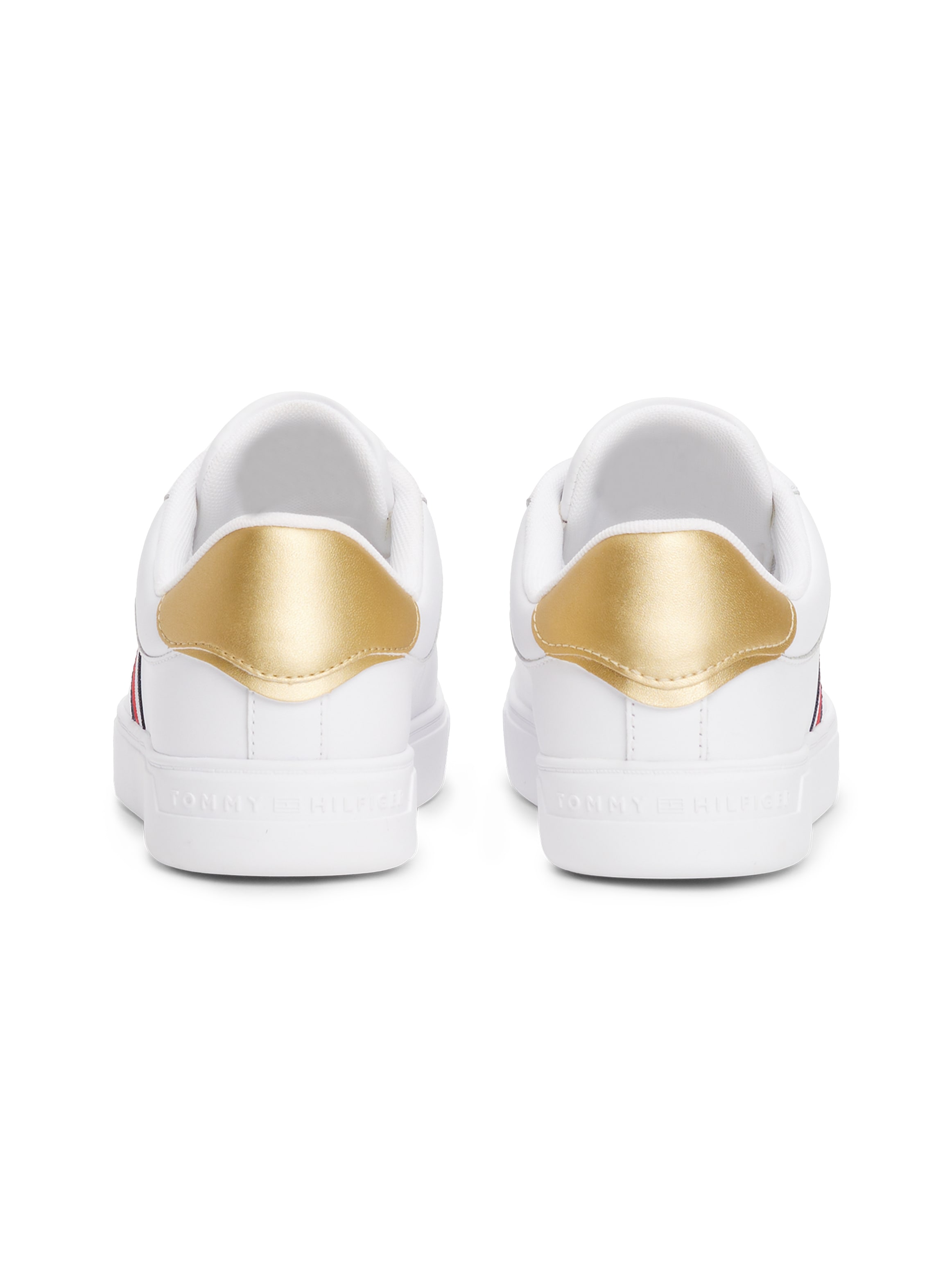 Tommy Hilfiger Plateausneaker »ESSENTIAL COURT SNEAKER STRPS«, Freizeitschuh, Halbschuh, Schnürschuh mit typischen Streifen