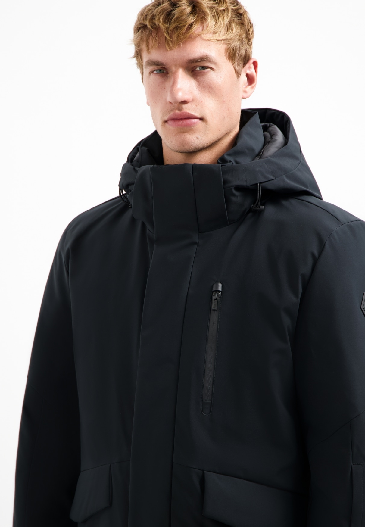 NO EXCESS Parka »No Excess Langer Parka mit Kapuze«