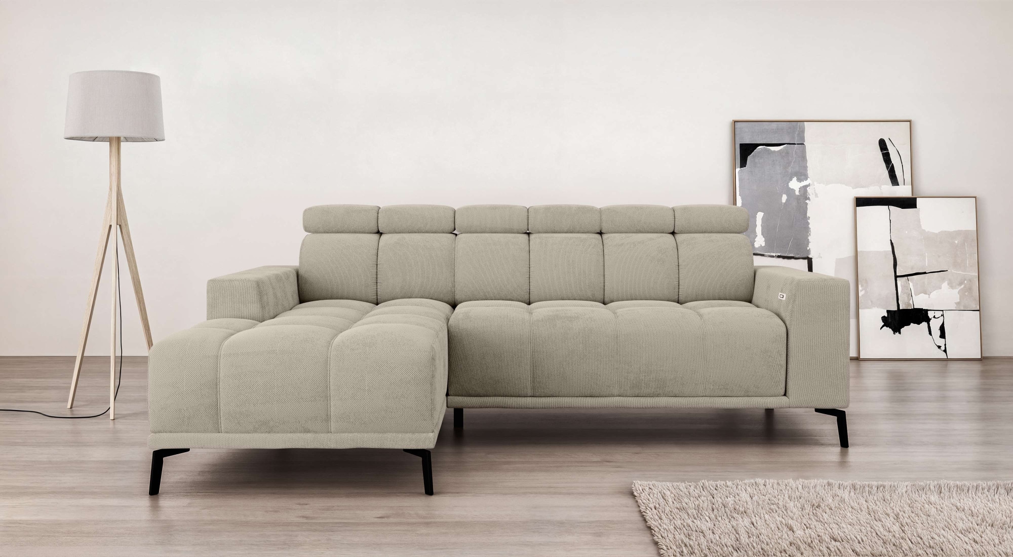 Home affaire Ecksofa "CAZIE, Designsofa, L-Form, trendige Bubble-Optik," el günstig online kaufen