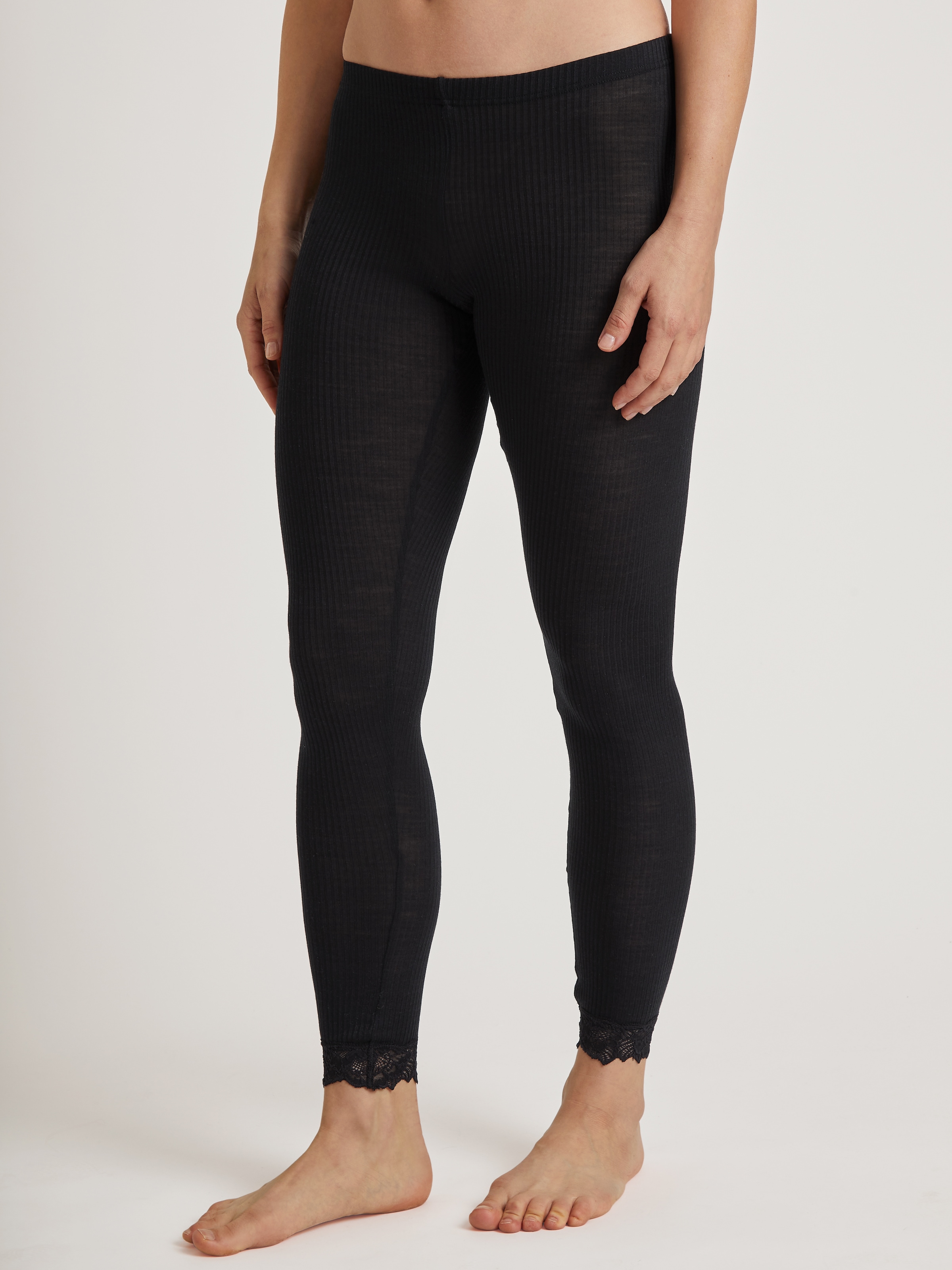CALIDA Leggings "Silky Wool Joy", mit Spitzensaum, elastisch, wärmend, Fein günstig online kaufen