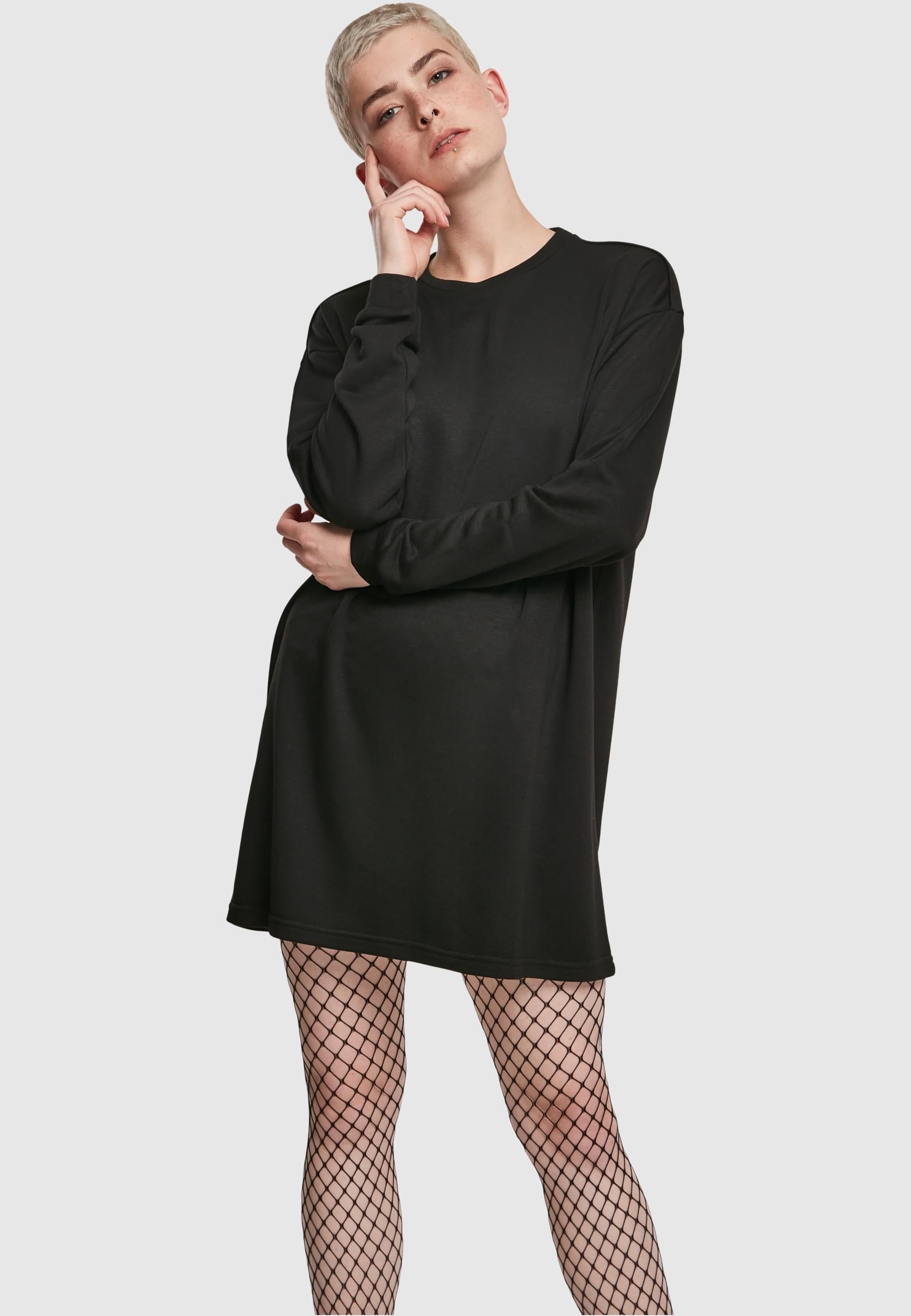 URBAN CLASSICS Shirtkleid »Urban Classics Damen Ladies Modal Terry Crew Dress«, (1 tlg.)
