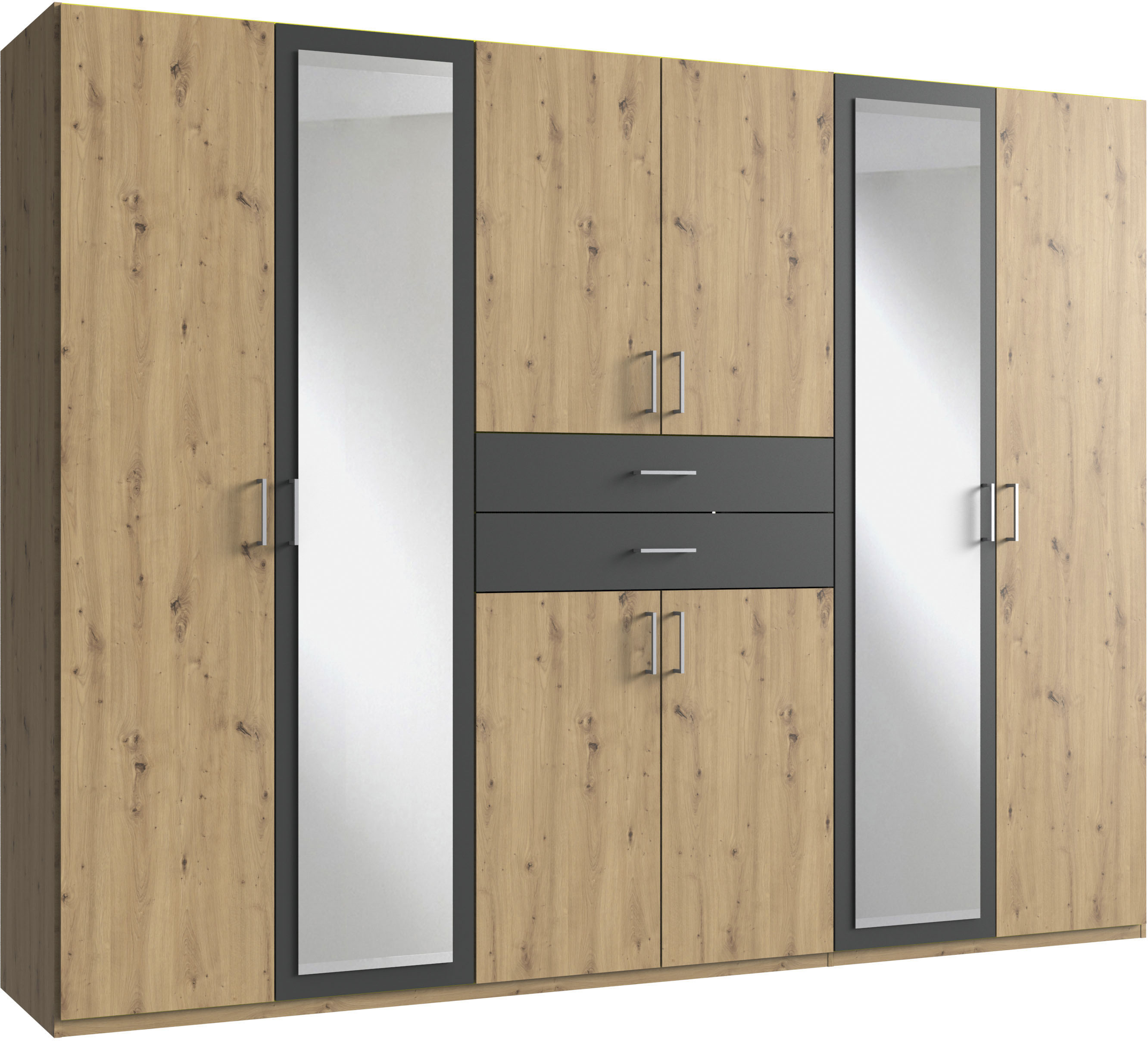 Wimex Kleiderschrank "Diver Drehtürenschrank mit Spiegel, in der Breite 270cm" Bestseller Schlafzimmerschrank wahlweise 3 Innenausstattungen