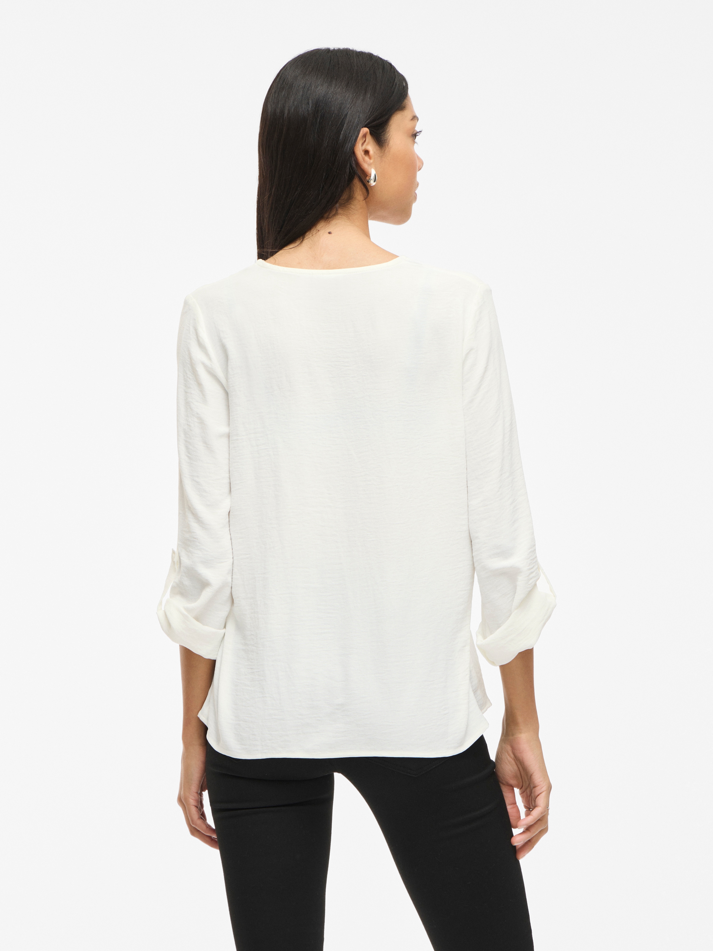 Vila Blusenshirt »VIJOSA 3/4 V-NECK TOP - NOOS«

