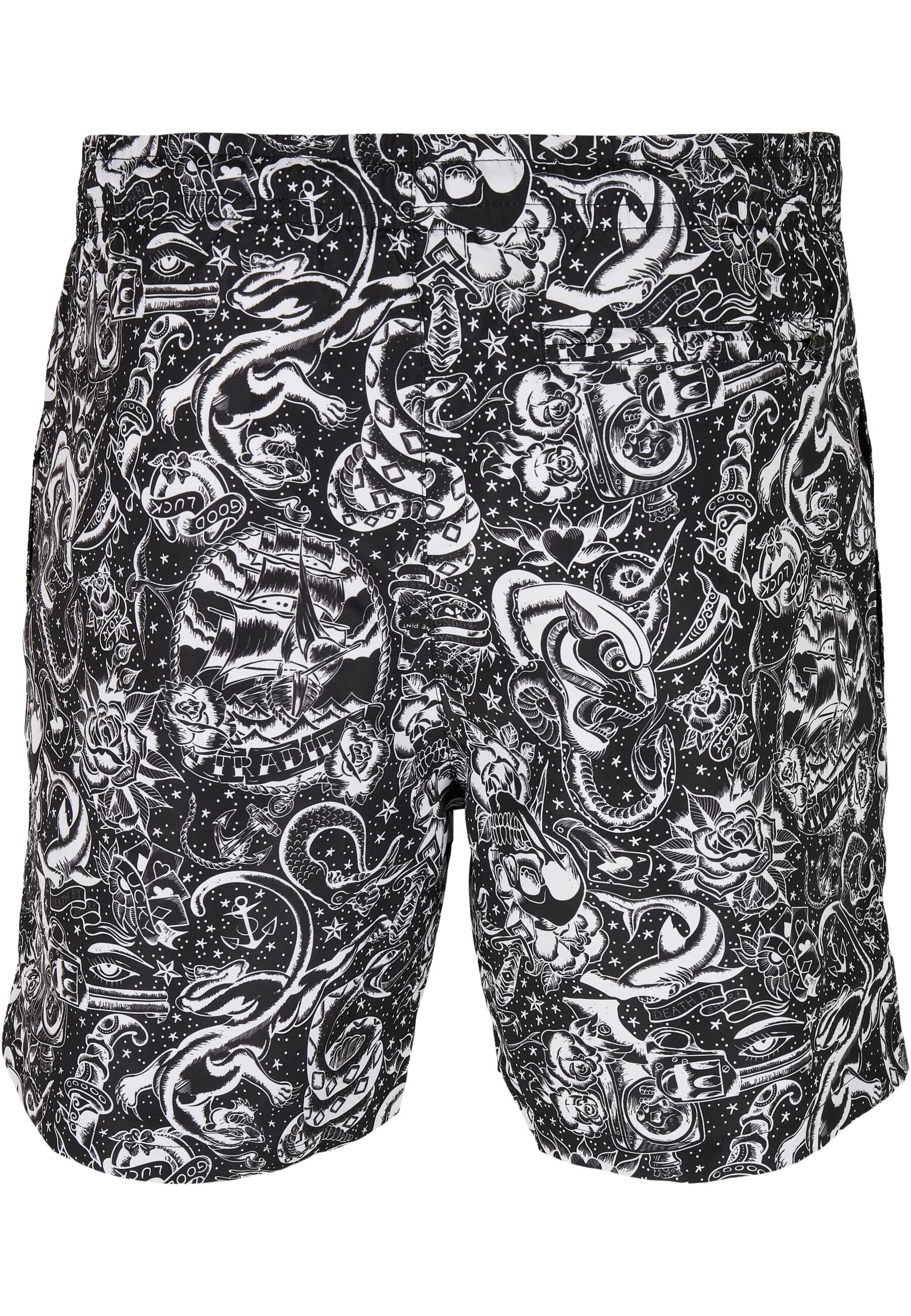 URBAN CLASSICS Badeshorts »Urban Classics Herren Pattern Swim Shorts«