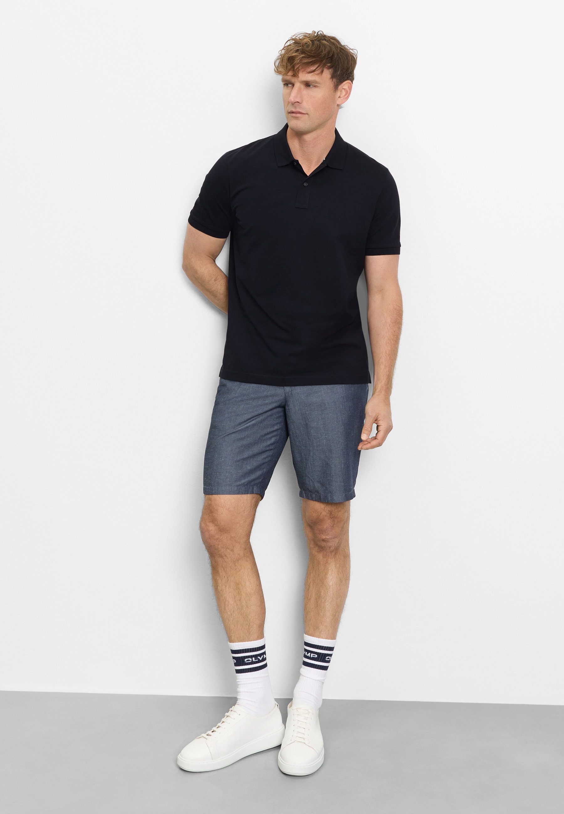 Poloshirt OLYMP "OLYMP Casual Wirk", Herren, Gr. L, blau (marine), 100% Baumwolle, Shirts 2