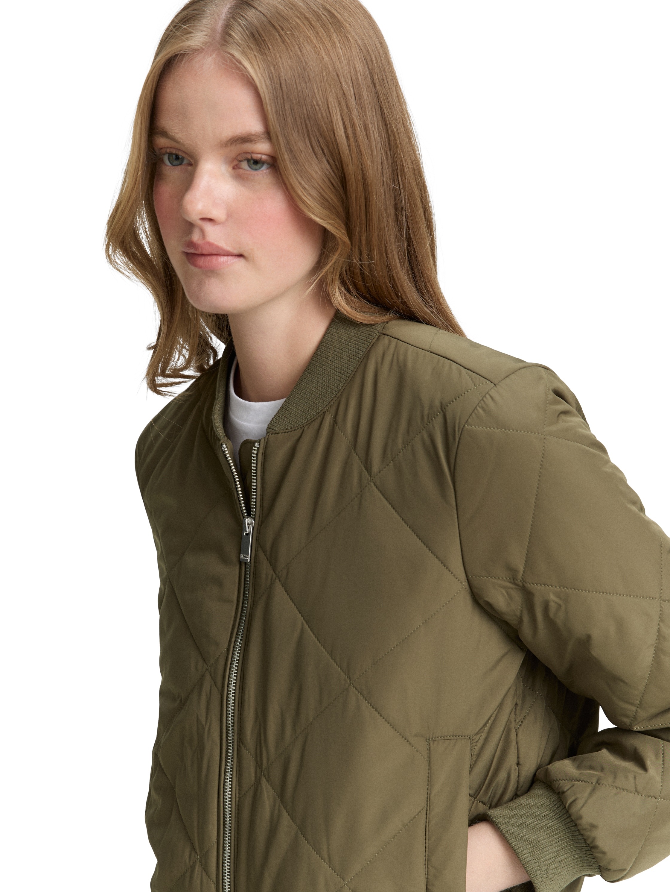 Thumbnail - TOM TAILOR Denim Bomberjacke ohne Kapuze mit Strukurmuster