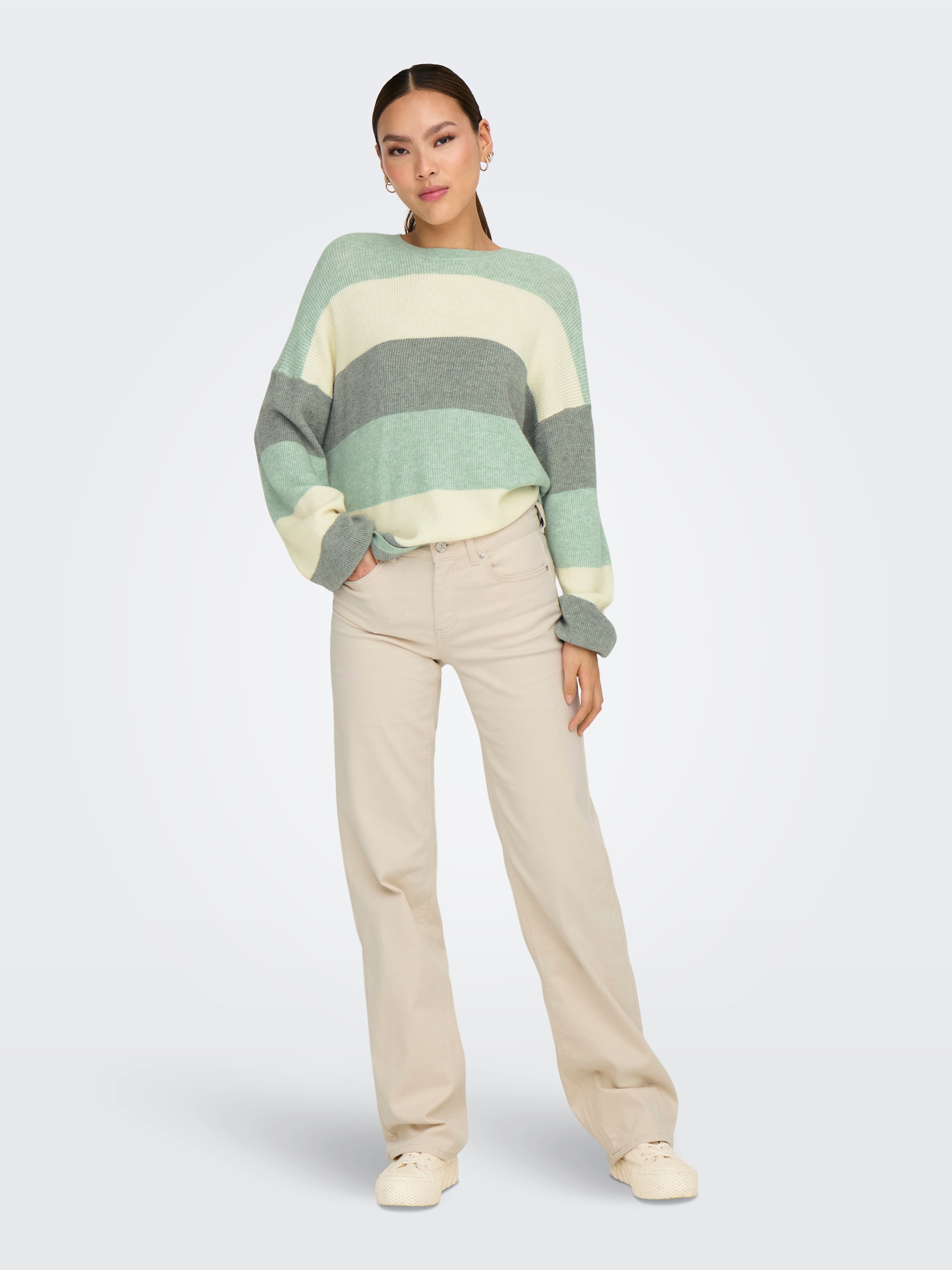 ONLY Strickpullover »ONLATIA L/S STRIPE PULLOVER KNT NOOS«