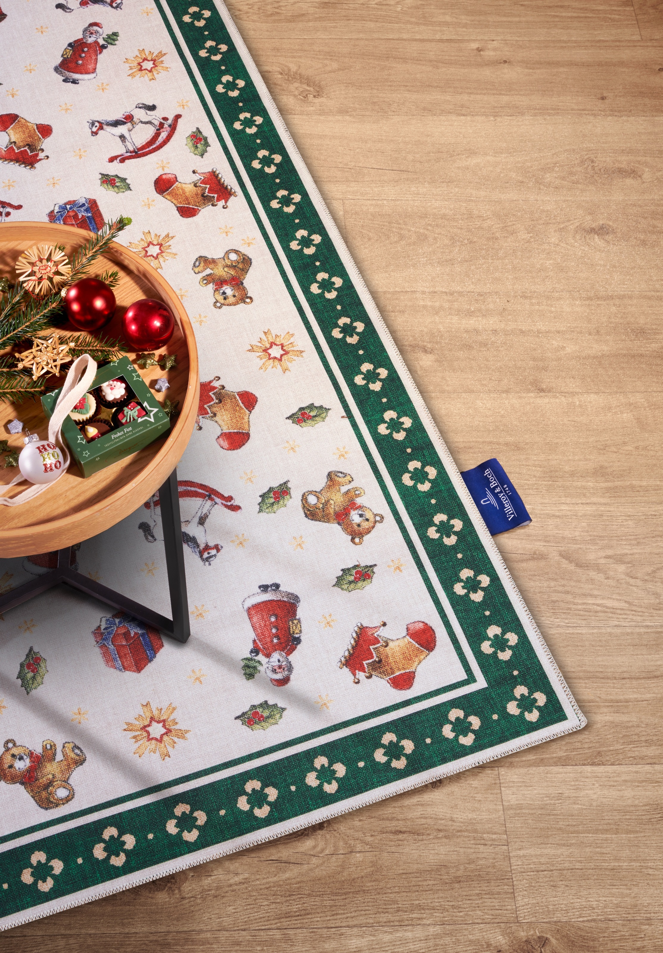 Villeroy & Boch Teppich »Nostalgic Toy's Delight, eckig, rund und Läufer«, rechteckig, 3 mm Höhe, Weihnachten, Wohnzimmer, Flur, Geschenk, Toys Delight, Dekoration