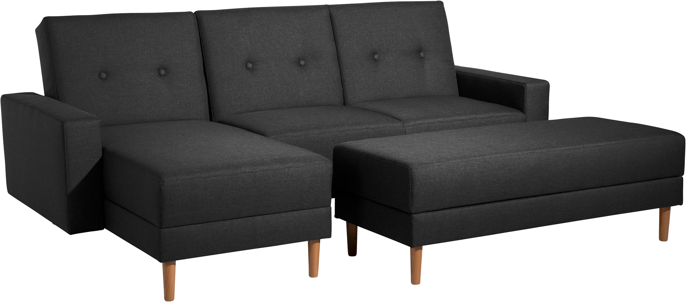 Max Winzer® Ecksofa »Just Chill kubisches Schlafsofa im skandinavischen Stil, bequem«, Recamiere links oder rechts montierbar, mit Rückenverstellung