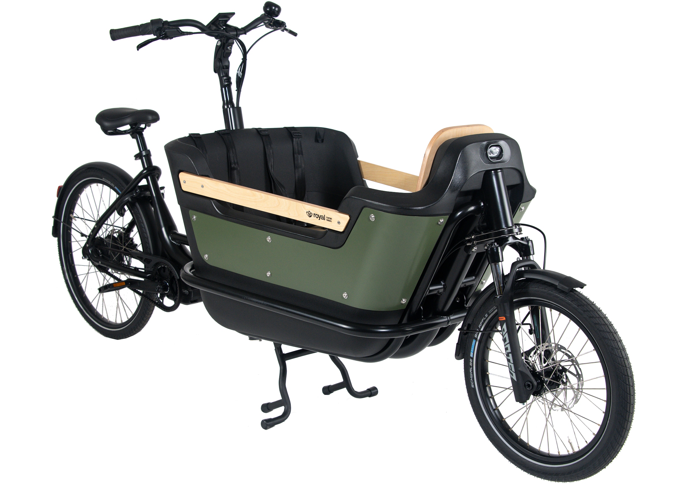 Royal Cargo Bikes »Cargo 2W Premium Plus Long 17,5Ah / 630 Wh 20 / 26 Zoll grün« 0 Gang ENVIOLO NuVinci Schaltwerk Nabenschaltung Mittelmotor 250 W