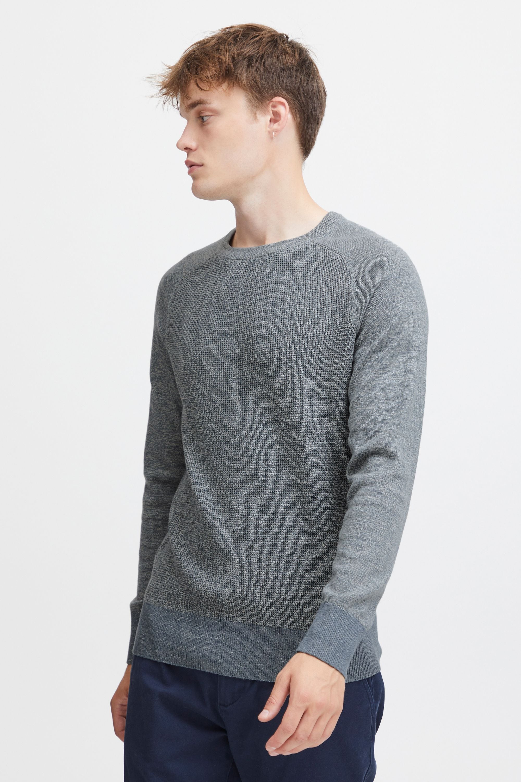 Blend Rundhalspullover "BHGandolf", Strickpullover mit farblich abgesetzten günstig online kaufen