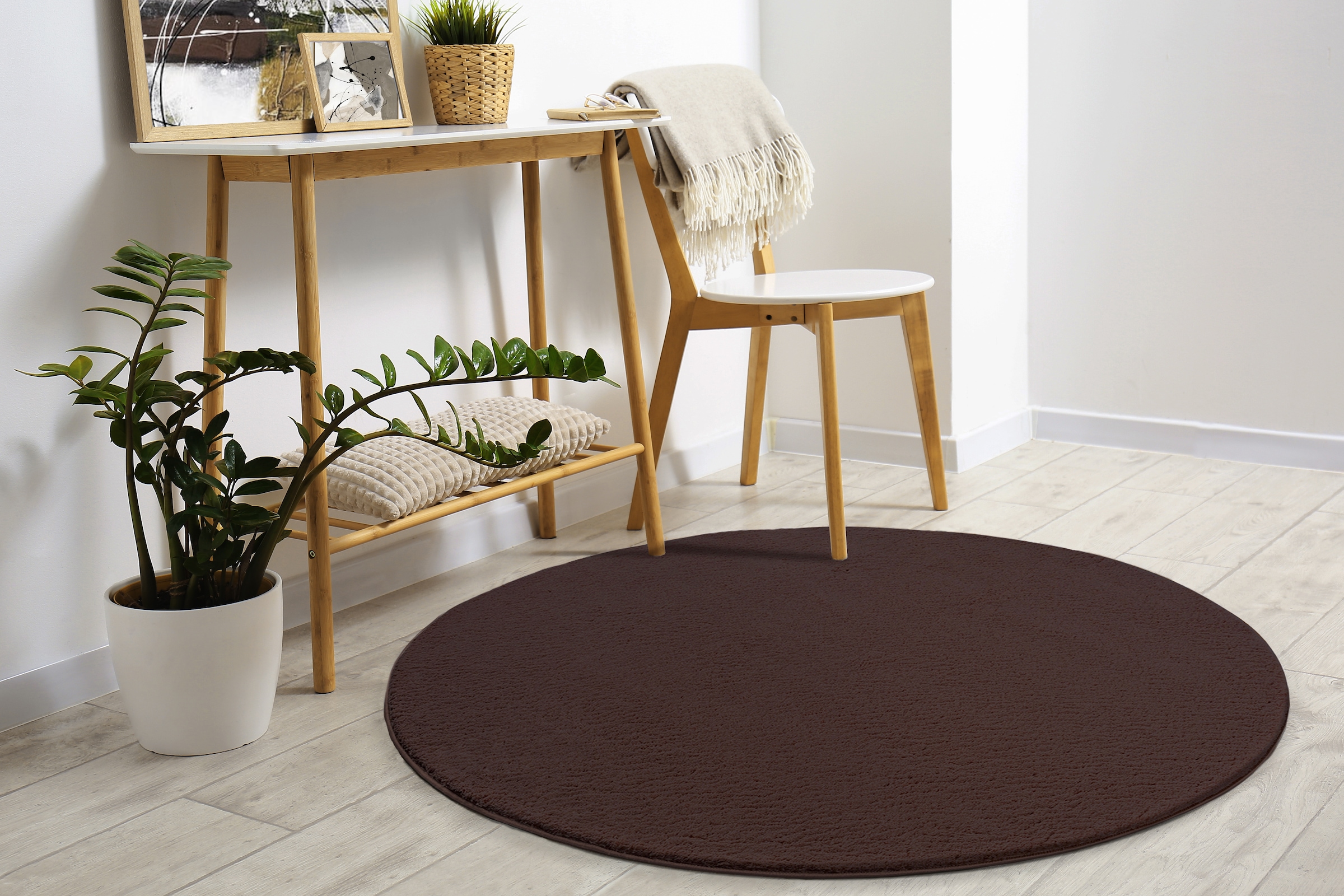 merinos Teppich »Loft 37« rund 16 mm Höhe Kunstfellteppich besonders weich und kuschelig, Fell Haptik