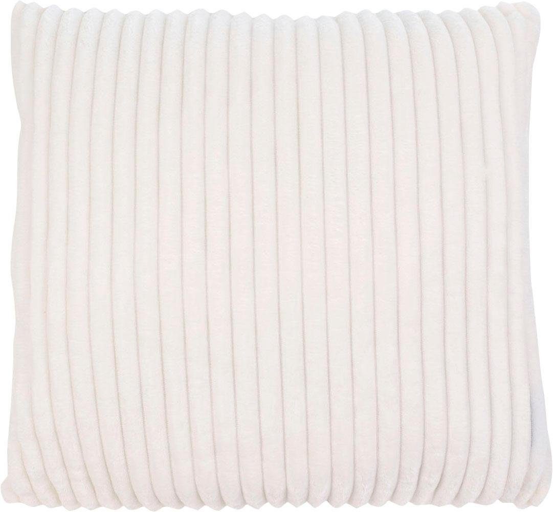 Dekokissen GÖZZE, B:50cm L:50cm, weiß, Polyester, Dekokissen_Sitzkissen_Kissenhüllen, "Cord-Optik Dekokissen", 50x50 cm, passend zu Cord-Optik Decke,