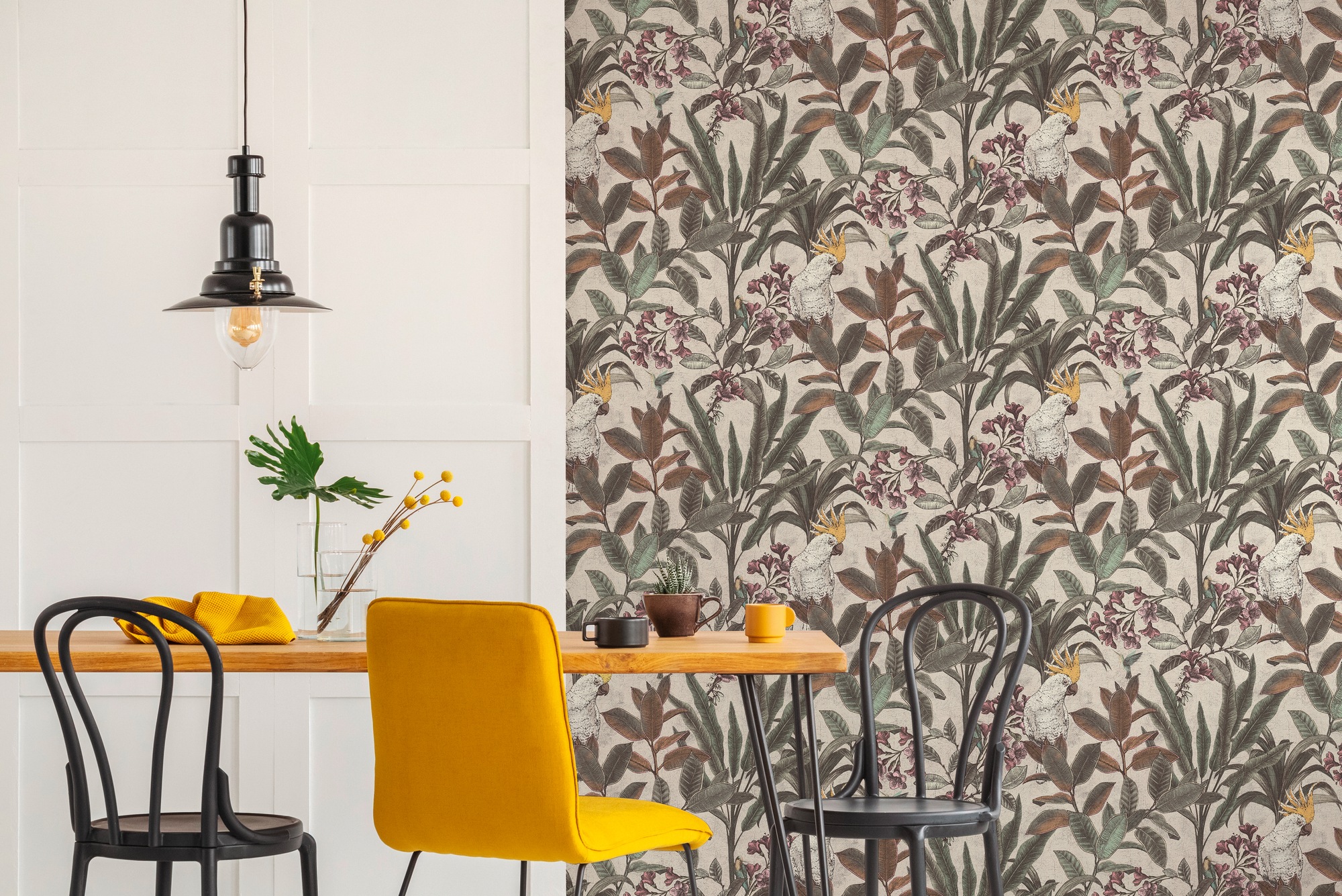 A.S. Création Vliestapete »PintWalls II Dschungel-Tapete Mustertapete Papagei Tiere«, matt, Vliestapete Tiere für Schlafzimmer Küche Wohnzimmer Dschungel Design
