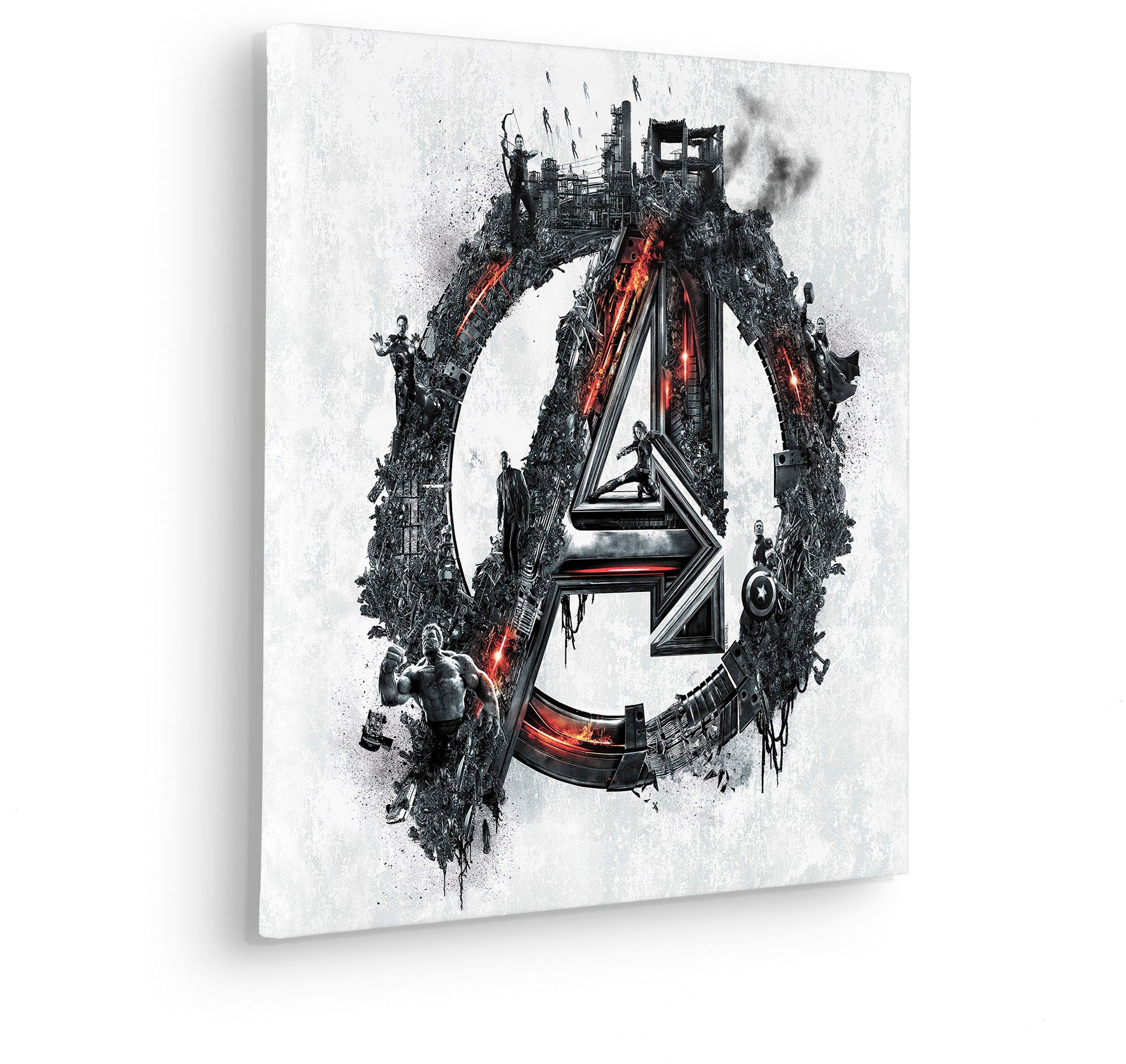 Komar Leinwandbild "Avengers Big A Logo - Größe 40 x 40 cm" Disney 40 x 40 günstig online kaufen
