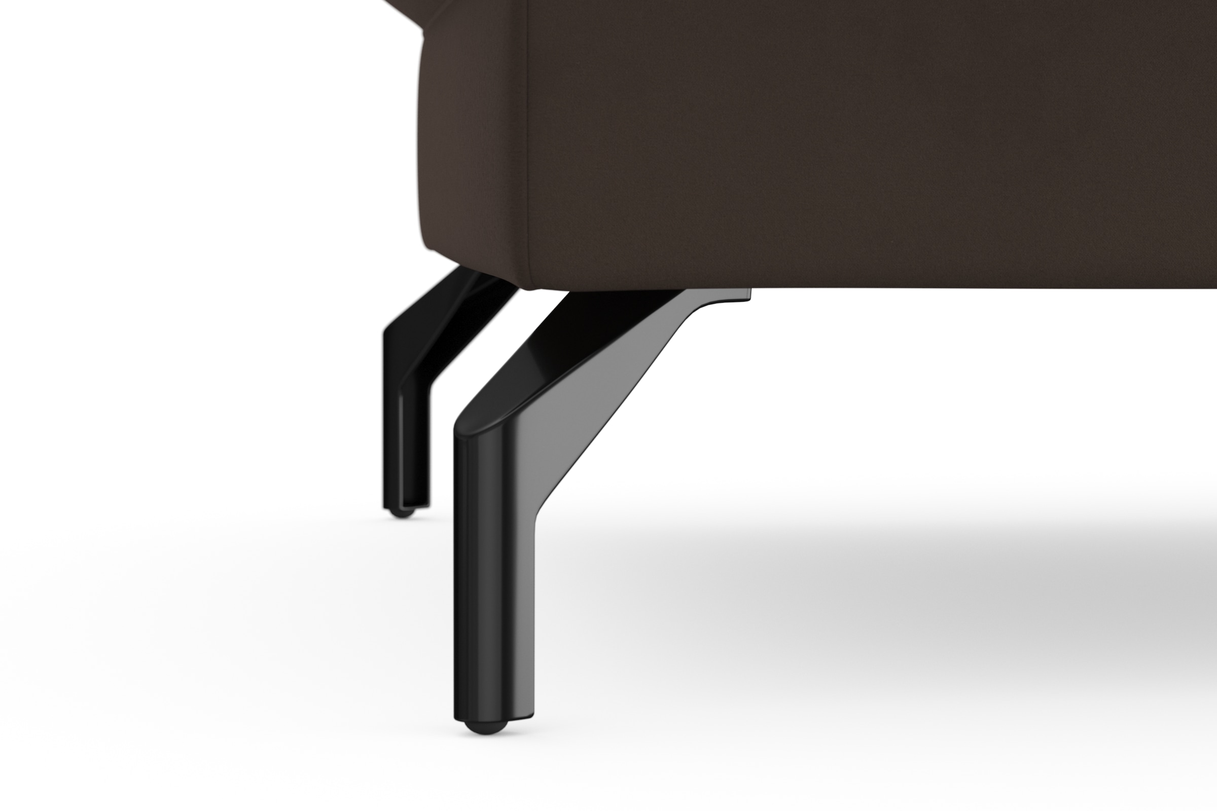 sit&more Hocker »Fashion« inklusive Federkern, mit hochwertigen, schwarzen Metallfüßen