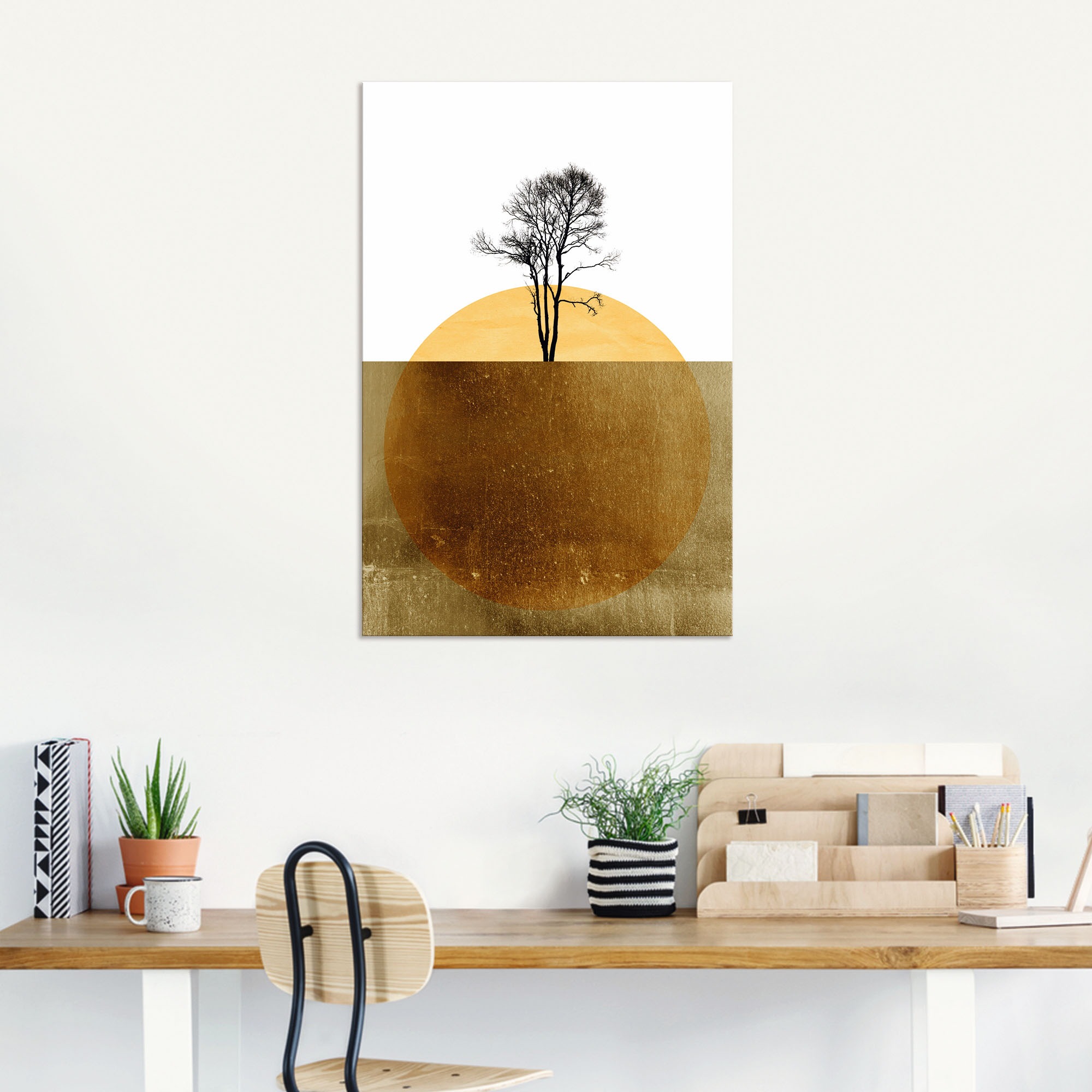 Thumbnail - Artland Wandbild "Goldener Ozean", Meer Bilder, (1 St.), als Alubild, Outdoorbild, Leinwandbild, Poster in verschied. Gr...