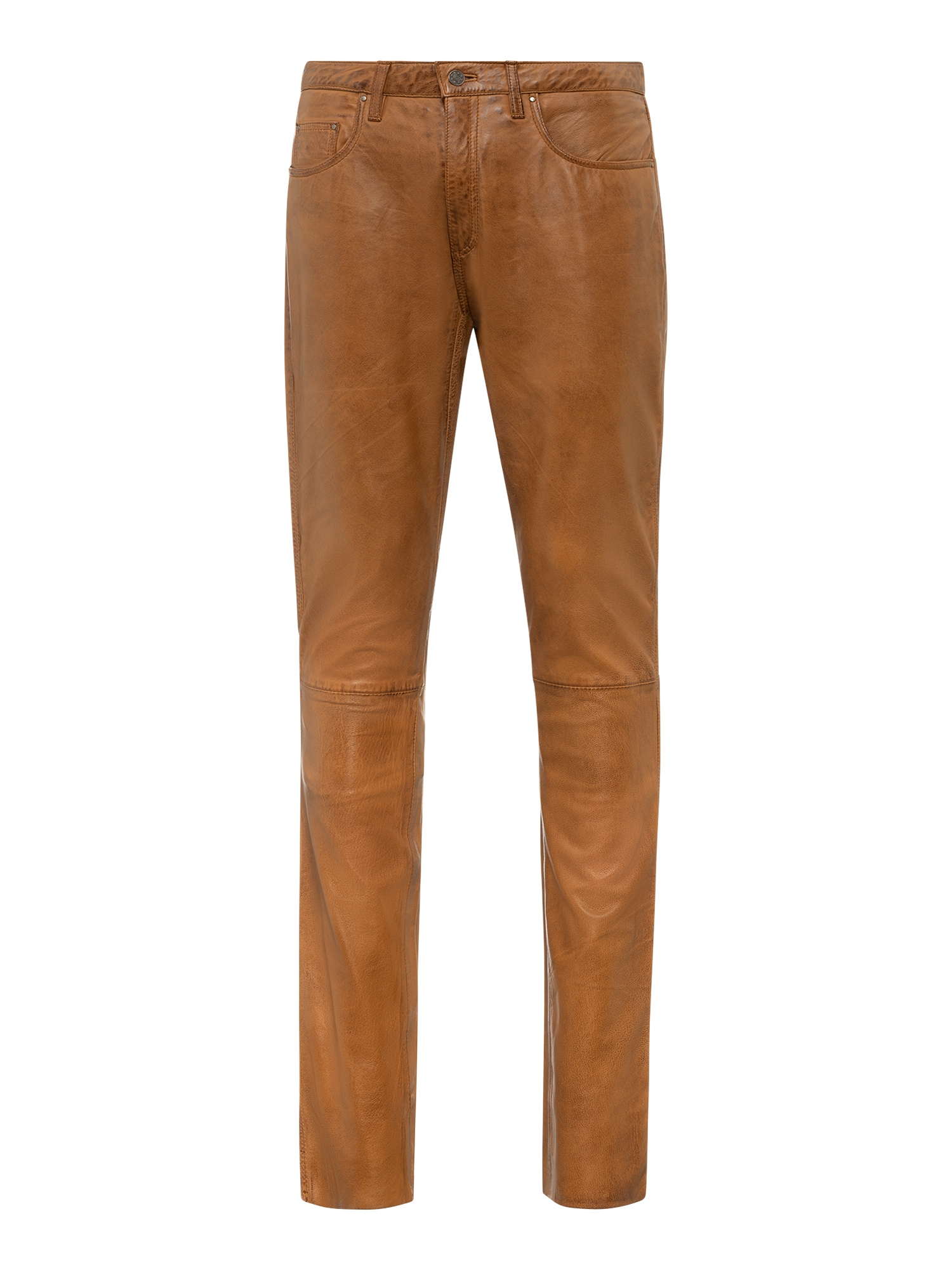 RICANO 5-Pocket-Hose "Lederhose Slim Fit" Handgefertigt aus echtem Leder