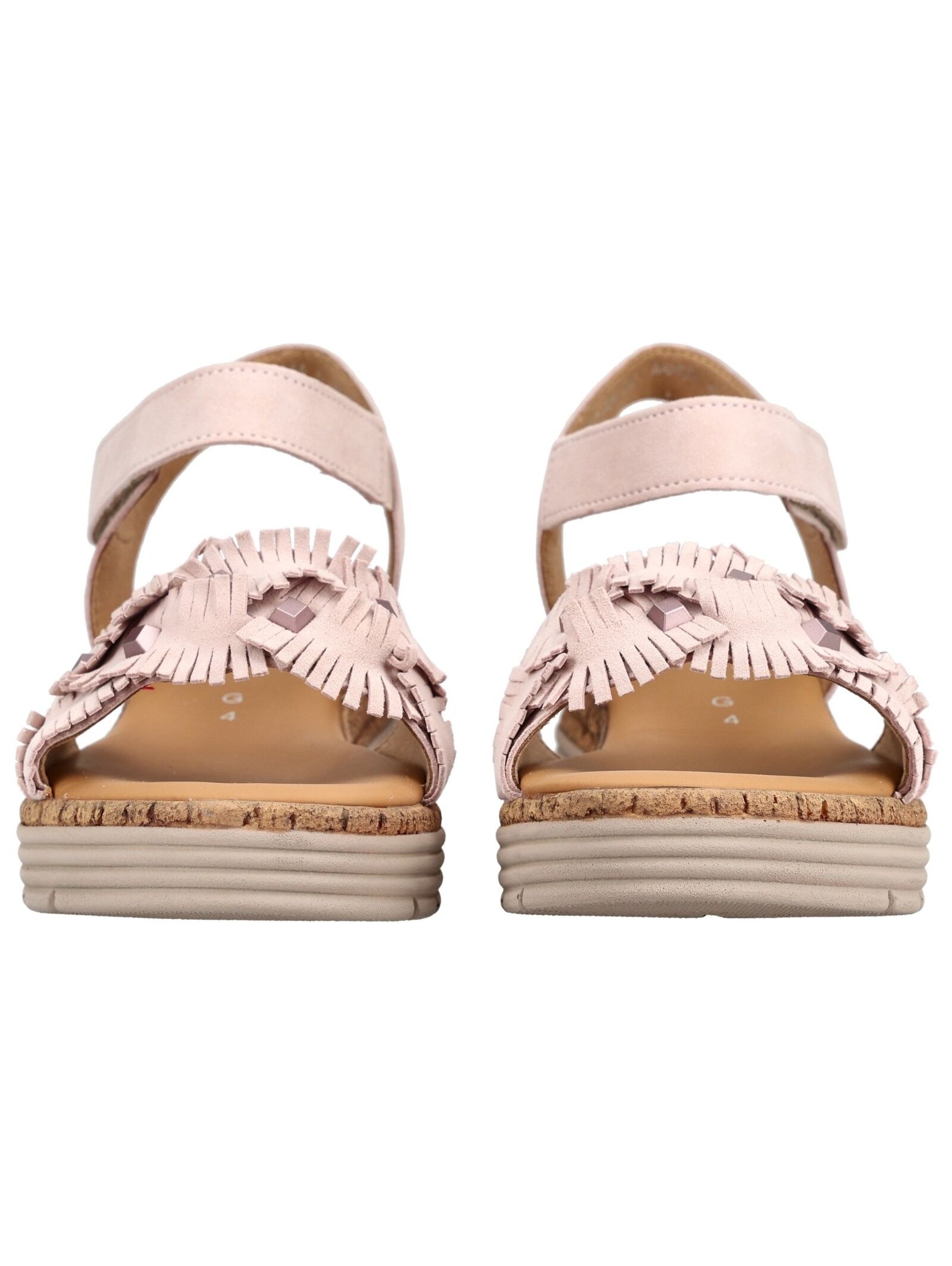 Gabor Comfort Strap Sandals Suede Leather Pink 38.5 2