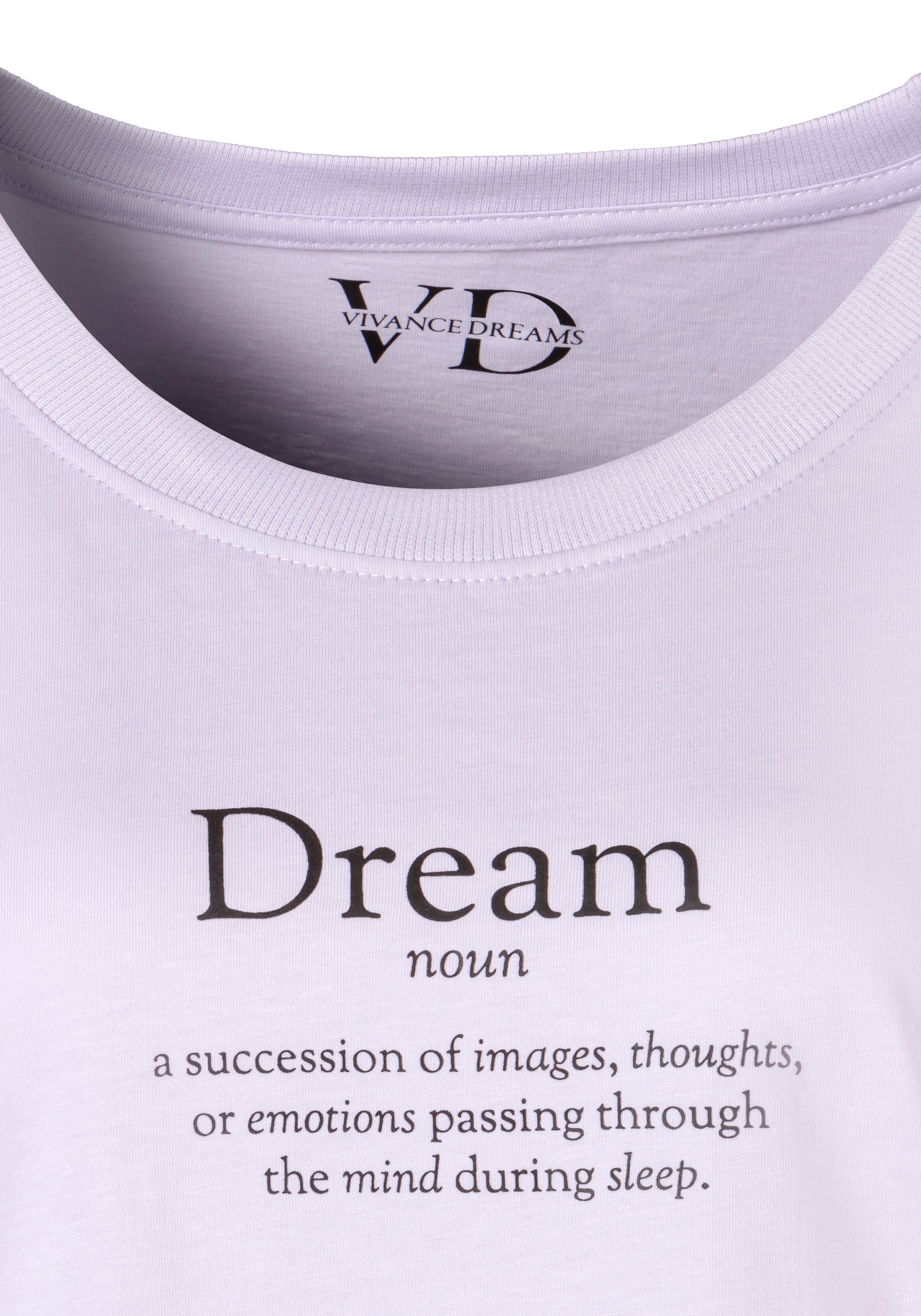 bestellen Dreams Vivance online Pyjamaoberteil, BAUR | mit Statementdruck