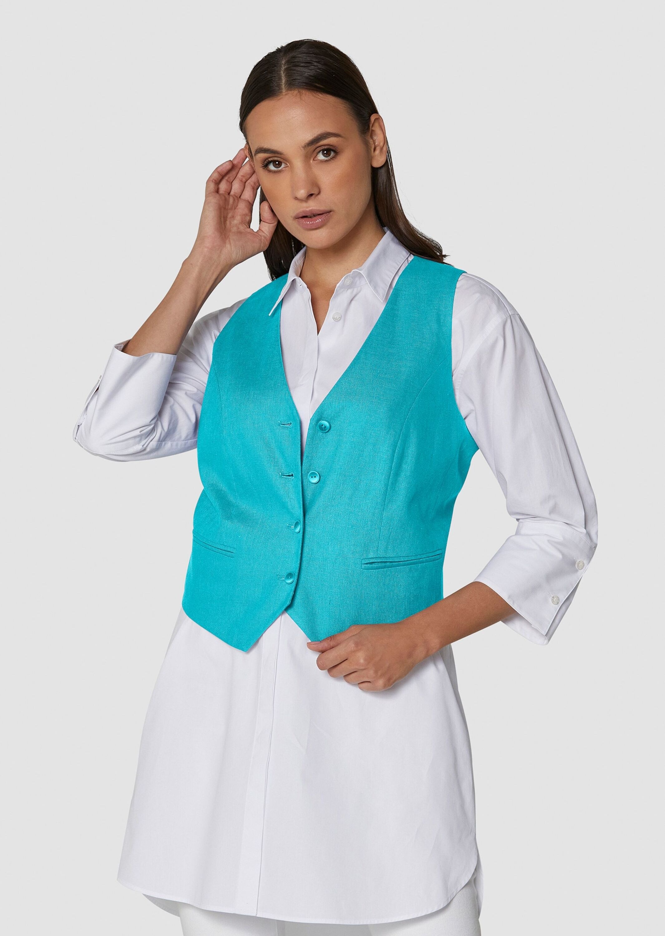 MADELEINE Kurzweste "Weste Kurze Leinenweste" günstig online kaufen