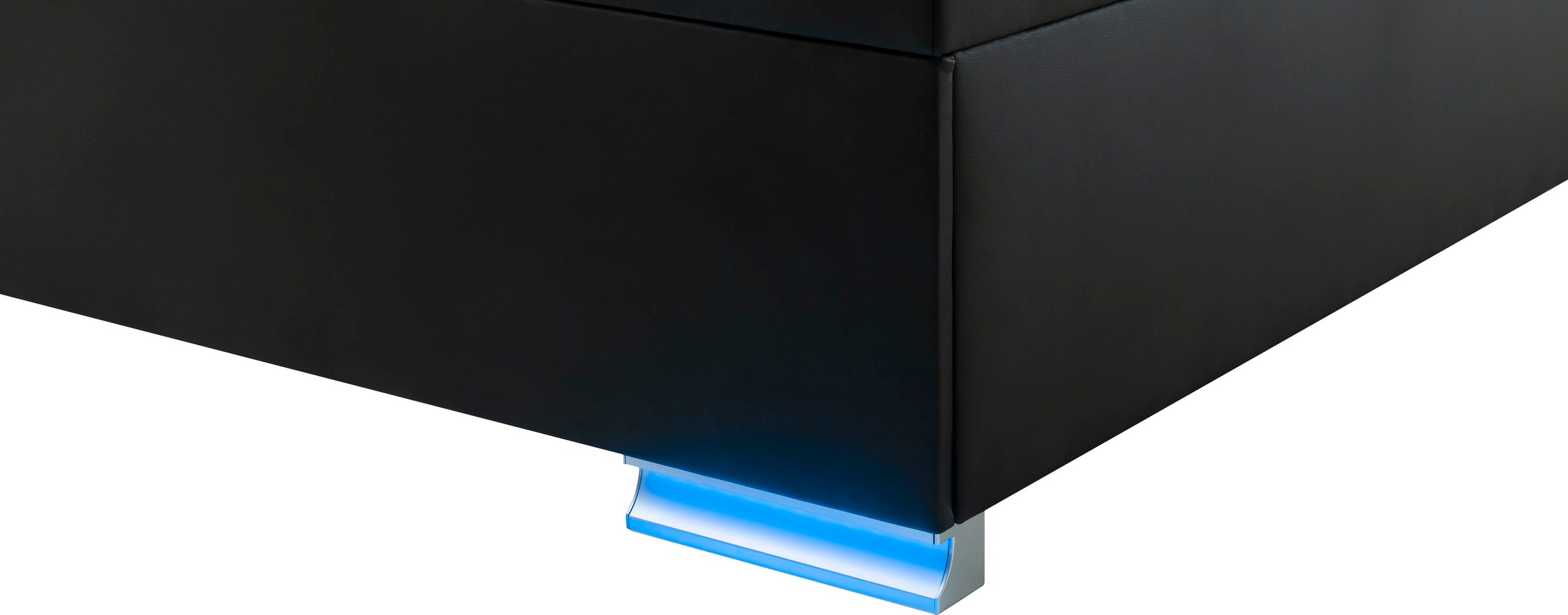 meise.möbel Boxspringbett »Las Vegas«, Füße und Kopfteil mit LED-Beleuchtung, mit Bettkasten und Topper