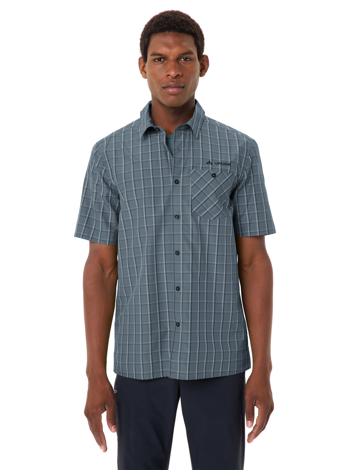 VAUDE Kurzarmhemd "MENS ALBSTEIG SHIRT III" Kurzarm, aus Lyocell und Polyester, mit Knopfleiste