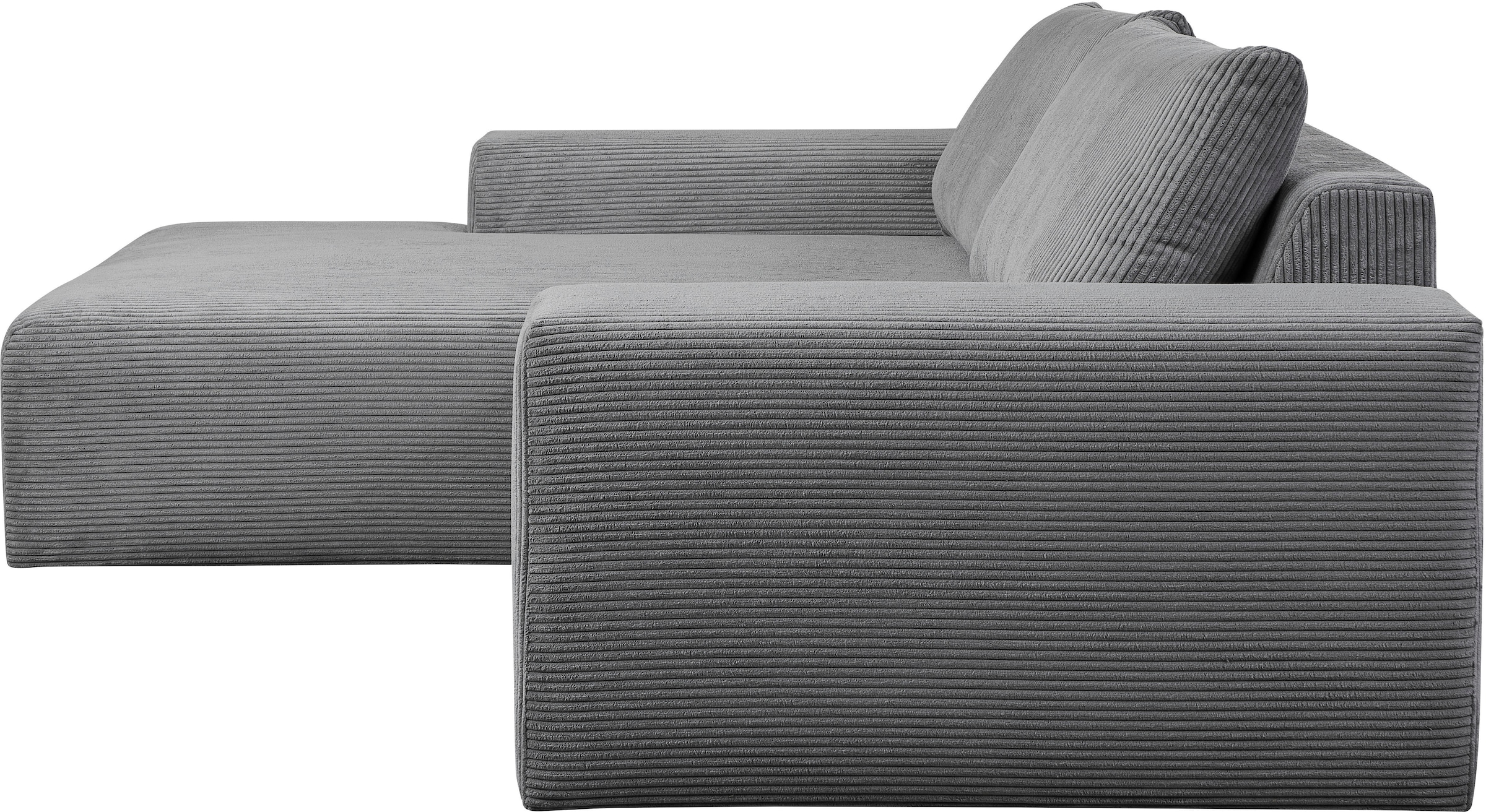 WERK2 Ecksofa »Rio kubisches, aktuelles Design, breite Armlehnen, bequem, viel Platz« Cord, L-Form