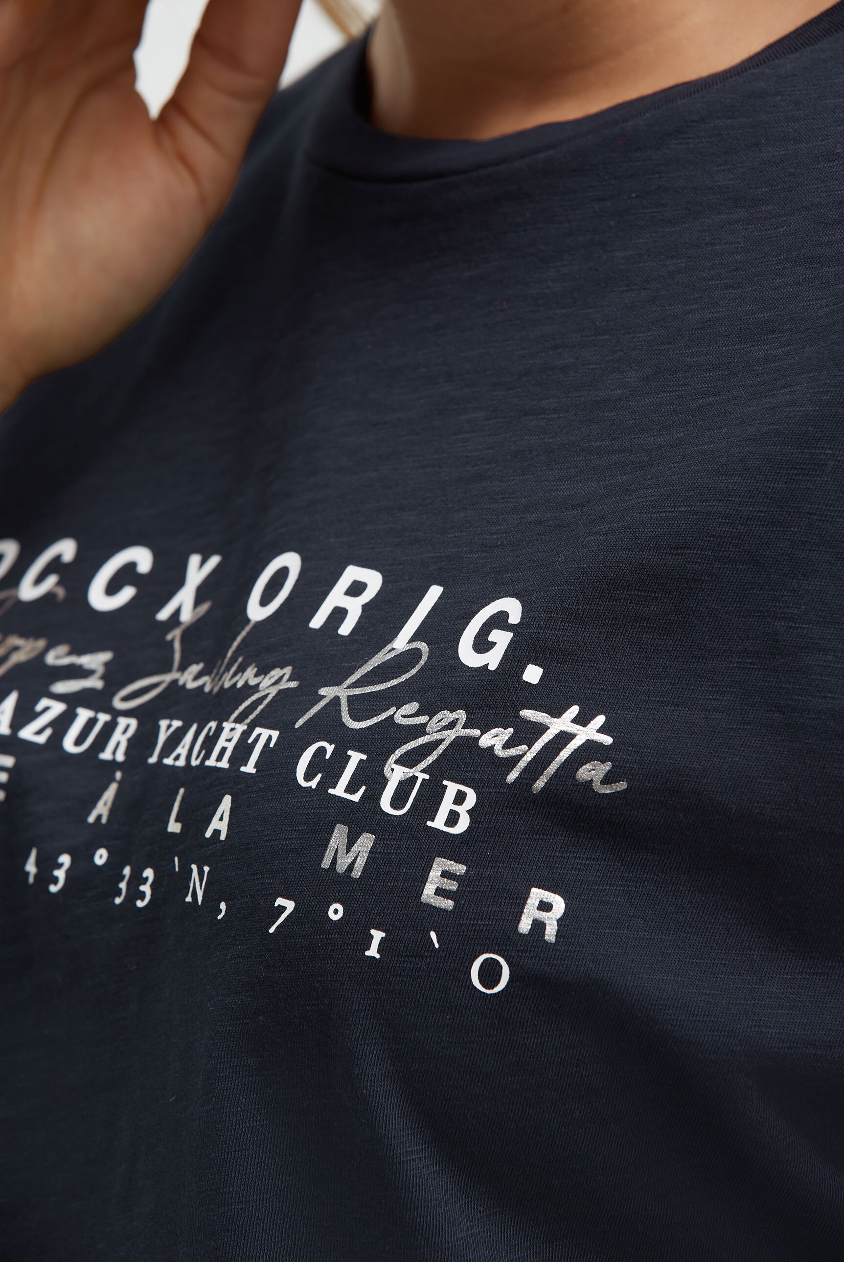 SOCCX Rundhalsshirt mit Turn-Up-Ärmel