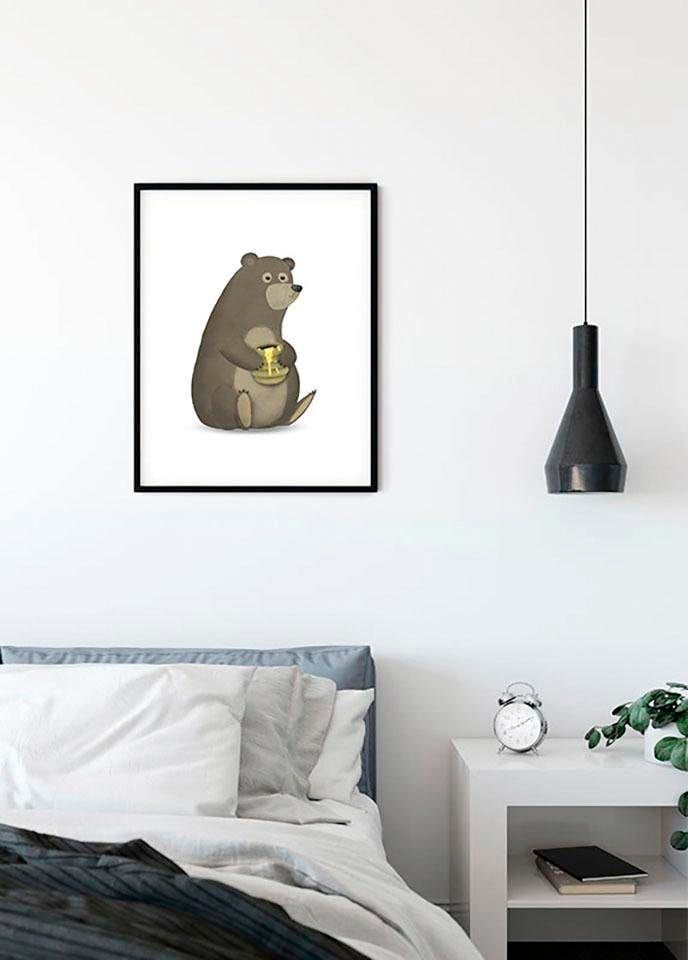 Komar Bild »Cute Animal Bear« Tiere 1 Stk. tlg. Wandbild zur Dekoration - ohne Rahmen