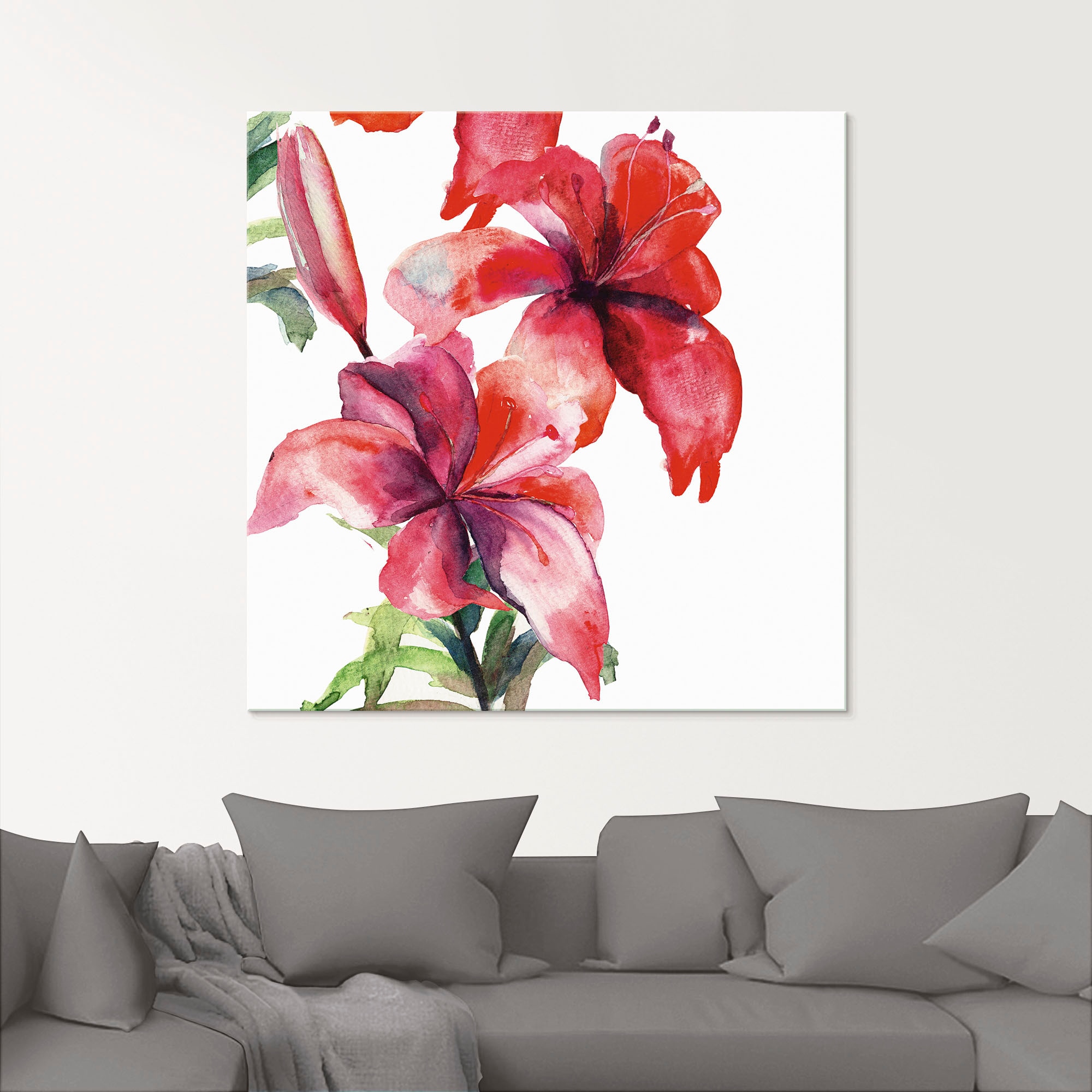 Artland Glasbild »Lilien«, Blumen, (1 St.), in verschiedenen Größen