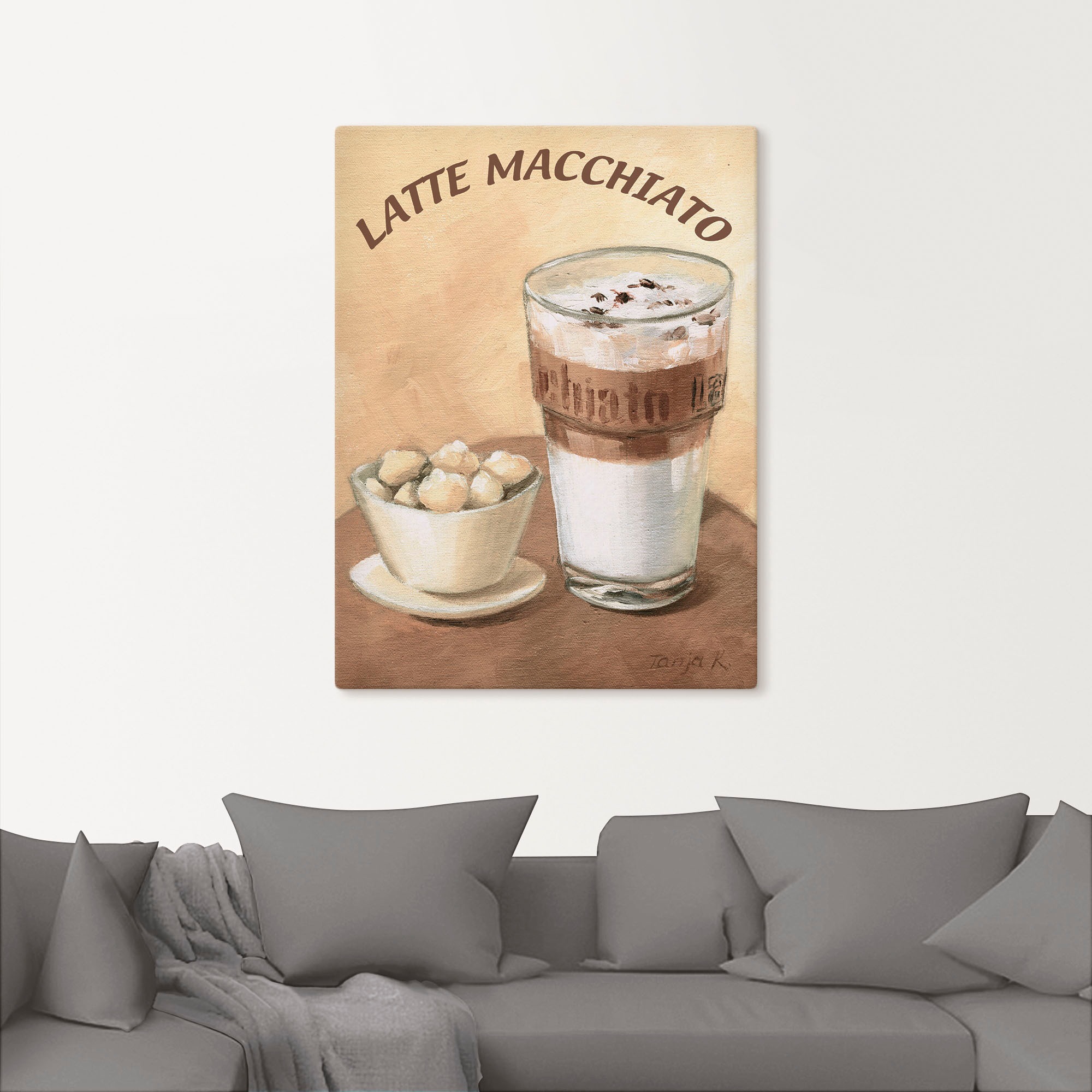 Artland Wandbild »Latte Macchiato«, Getränke, (1 St.), als Leinwandbild, Poster, Wandaufkleber in verschied. Größen