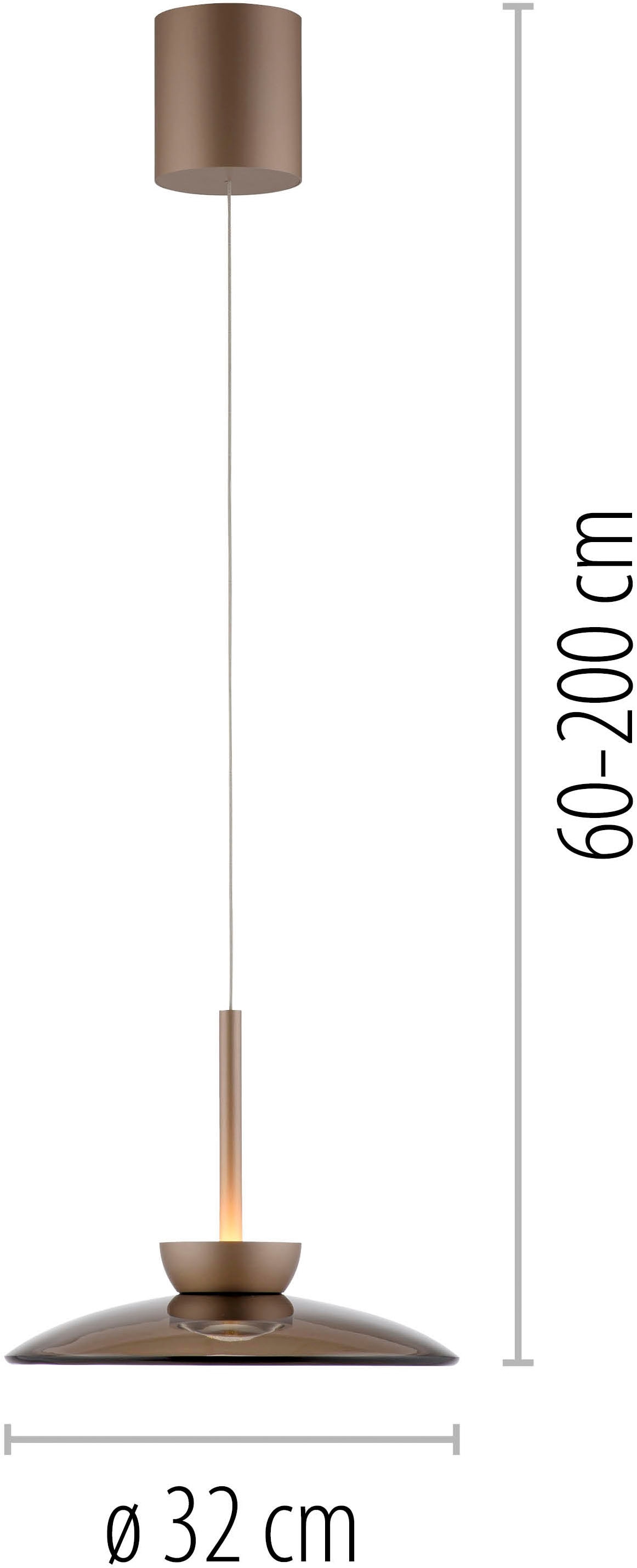 Neuhaus PURE LED Pendelleuchte »PURE Moon« LED-Board 1 Stk. Warmweiß Comfort Lift, dimmfähig über separaten Tronicdimmer