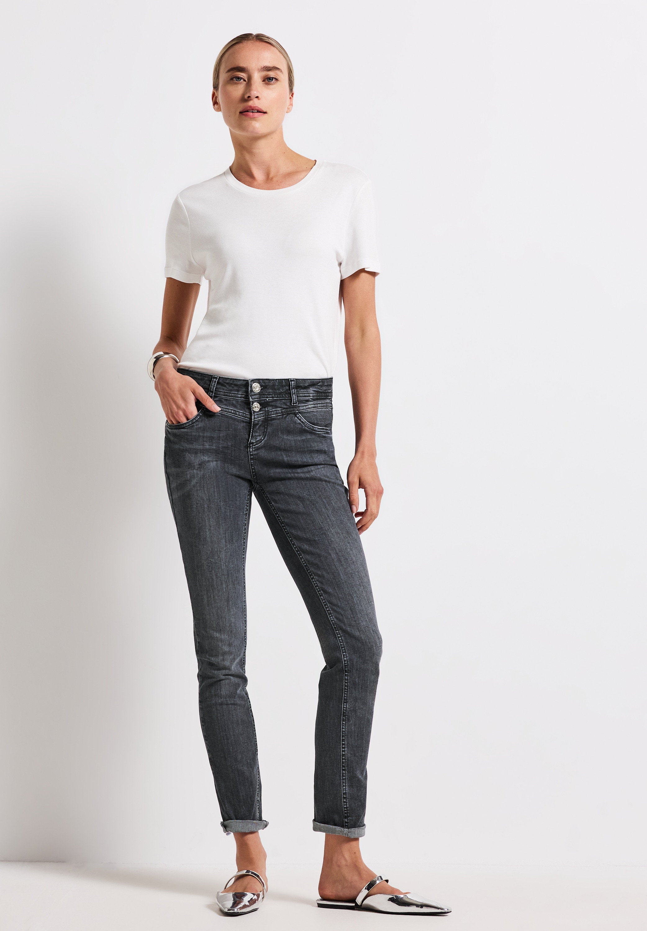 STREET ONE Comfort-fit-Jeans, Middle Waist