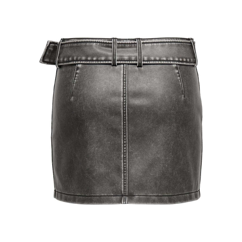 ONLY Minirock »ONLELLA FAUX LEATHER LW MINI SKIRT OTW«