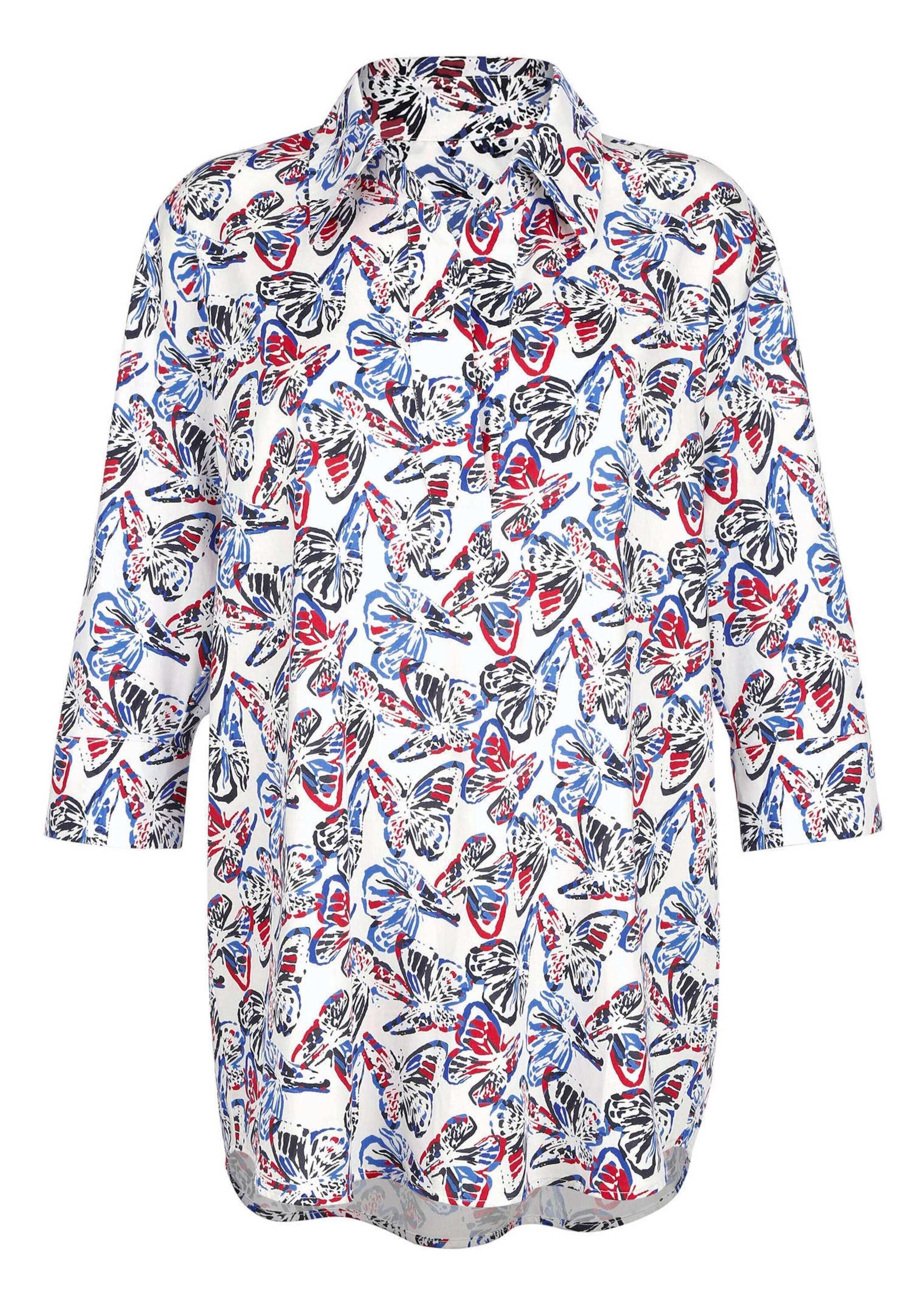 Alba Moda Hemdbluse "Hemdbluse Hemdbluse mit Alloverdruck" günstig online kaufen