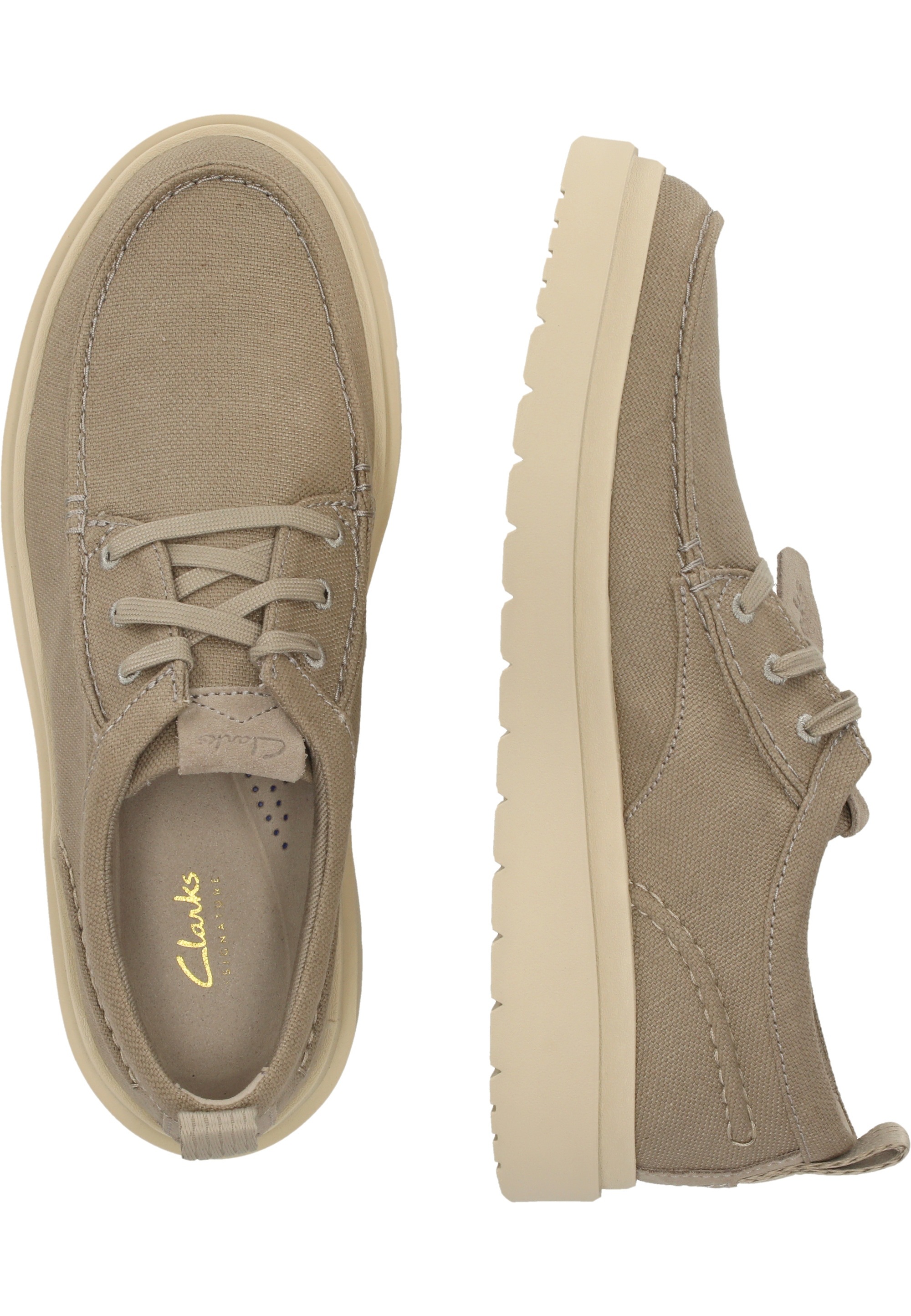 Clarks Schnürschuh »Polden Moc«  mit markanter Sohle