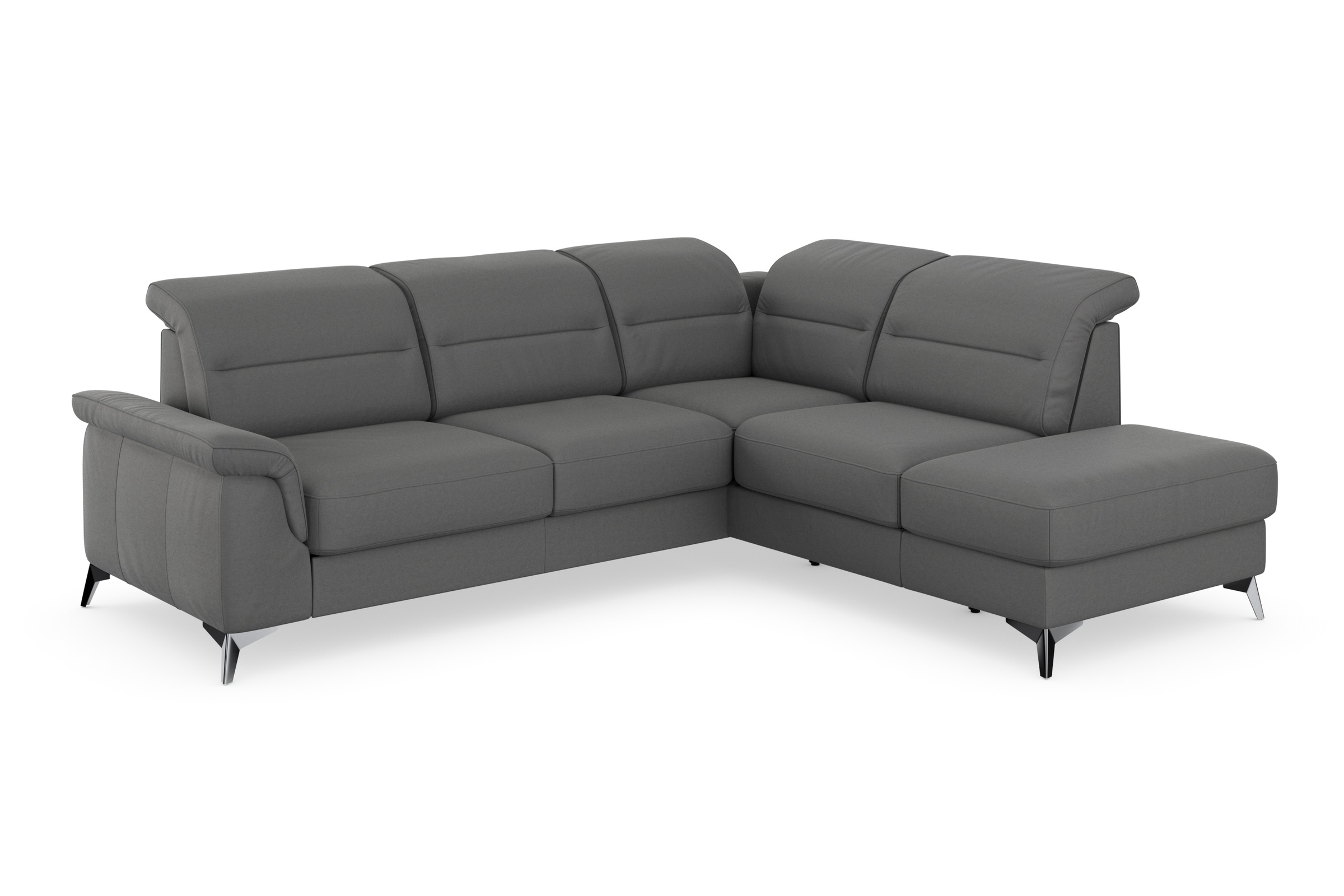sit&more Ecksofa »Sinatra L-Form« mit Ottomane, optional mit Kopfteilverstellung und Armteilfunktion