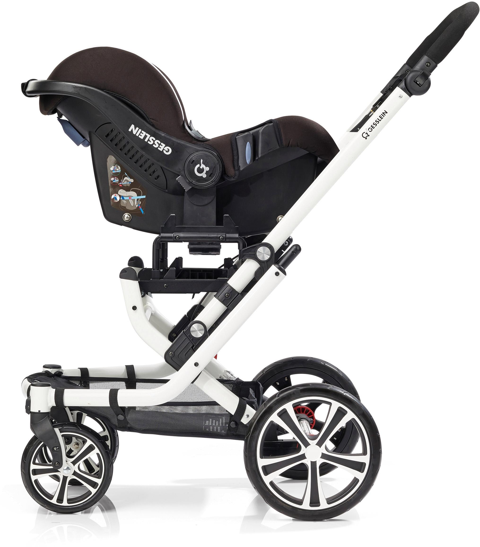 Gesslein Kombi-Kinderwagen »F6 Air+ mit Tragetasche C1 Lift, Eisblau/Graphit«, Design & Handarbeit aus Deutschland