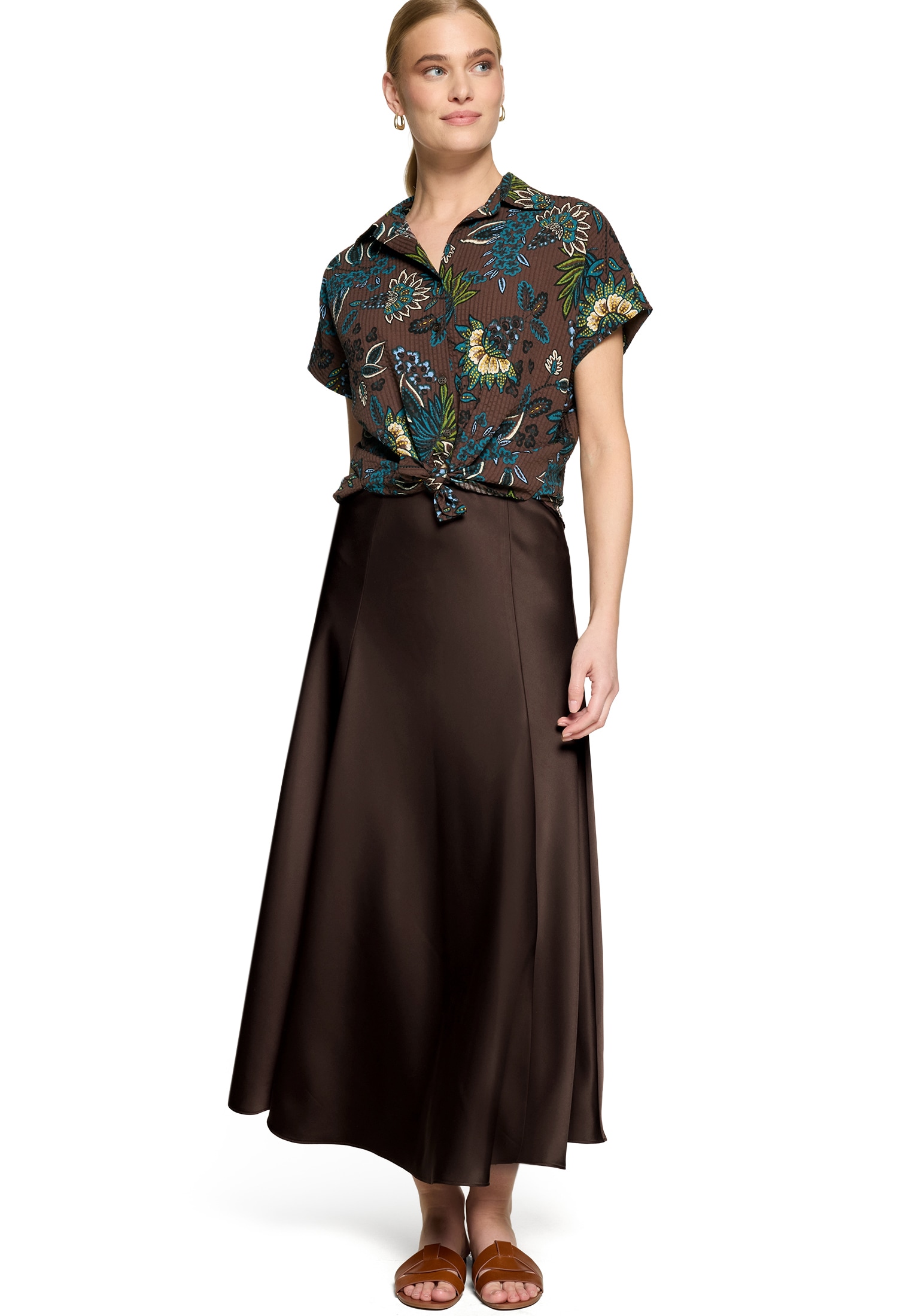 Zero Klassische Bluse »Damen kurzarm mit Print«
