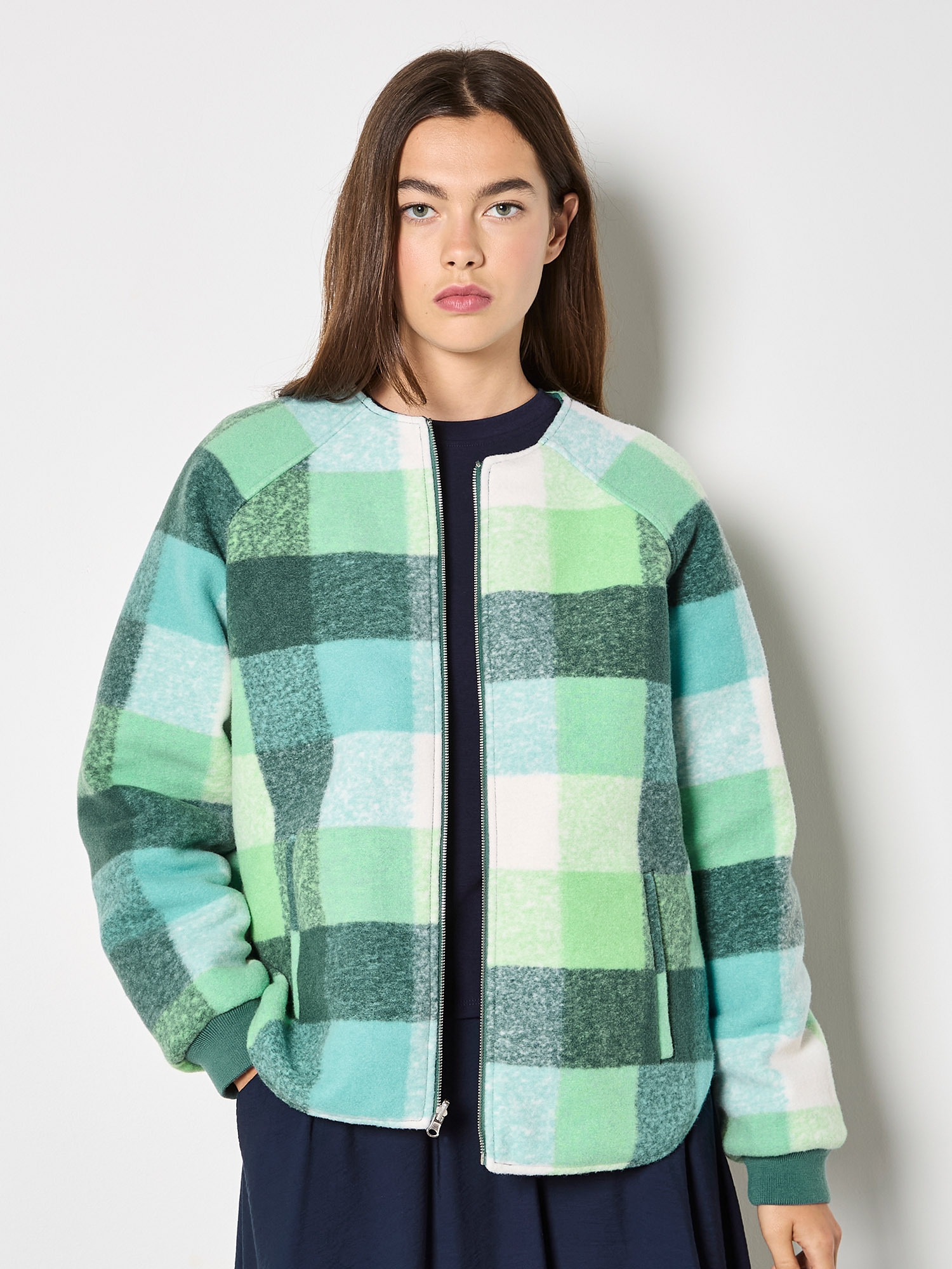 Apricot Steppjacke "Wendbare Fleece-Steppjacke" mit Karomuster