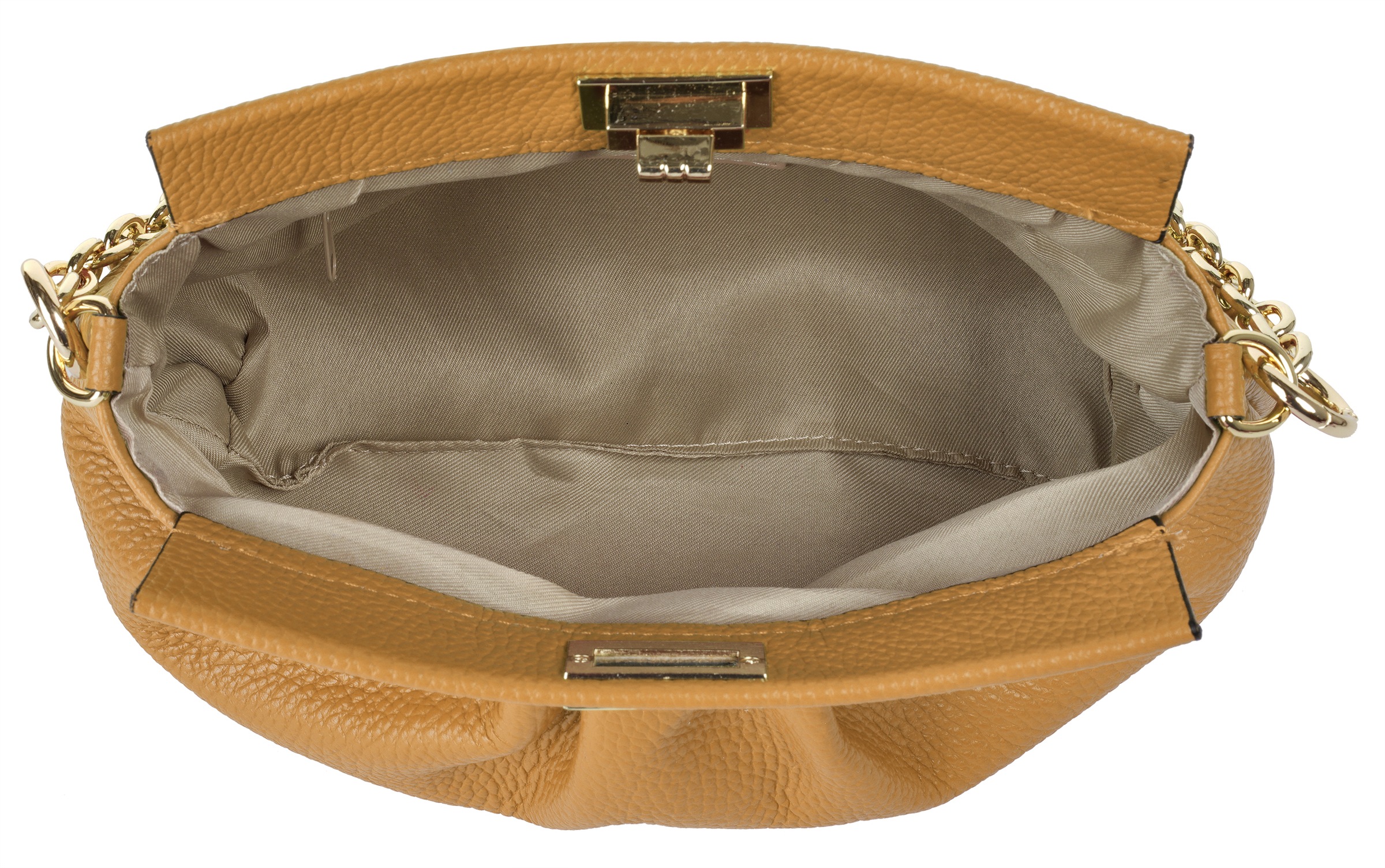 Cluty Umhängetasche, echt Leder, Made in Italy