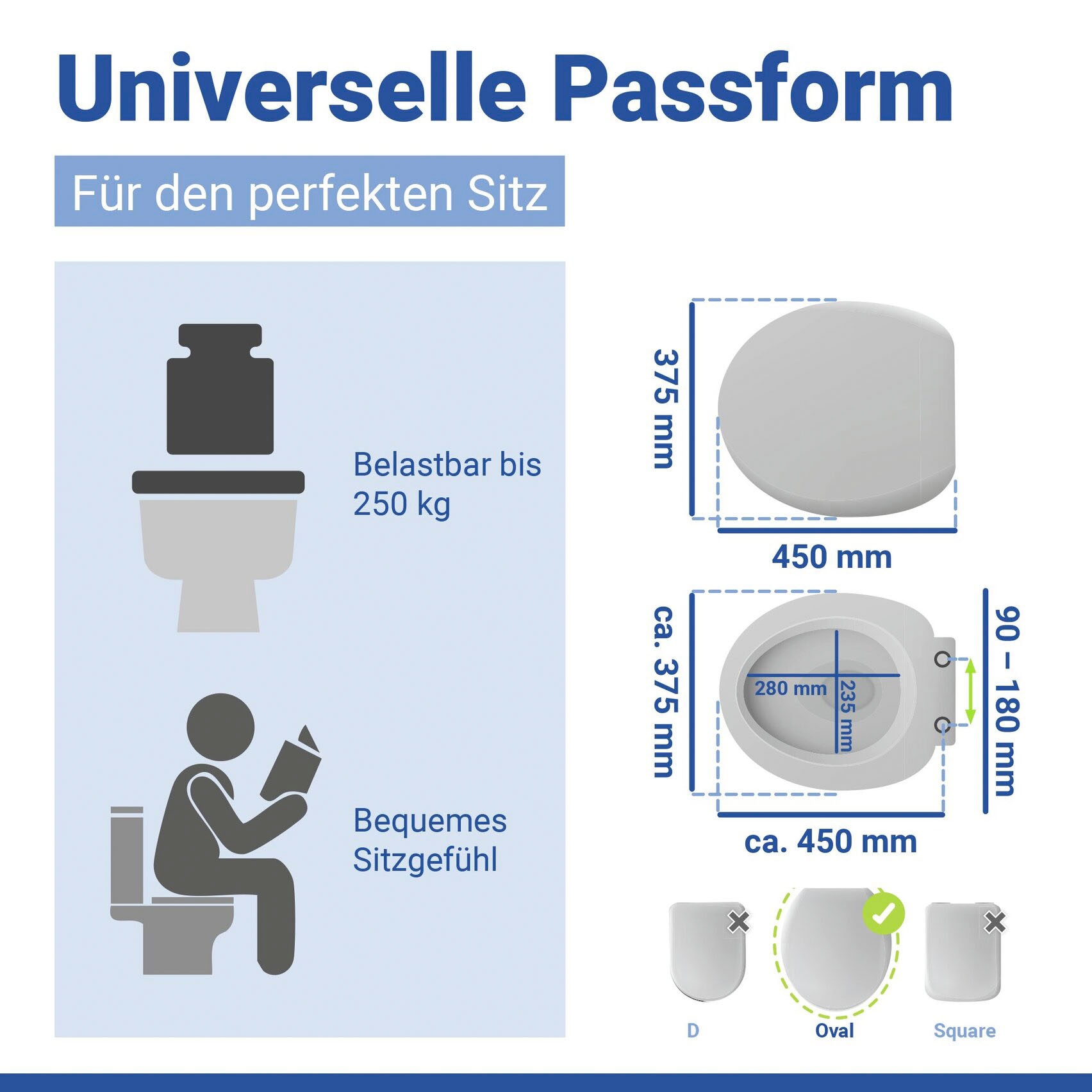 WENKO WC-Sitz »Ios« aus Thermoplast, recyclingfähig, bruchstabil