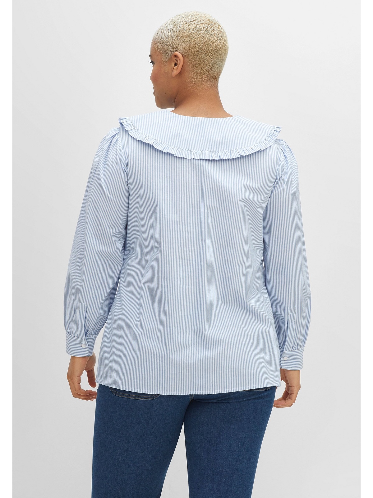 sheego by Joe Browns Hemdbluse »Große Größen«, mit großem Rüschenkragen