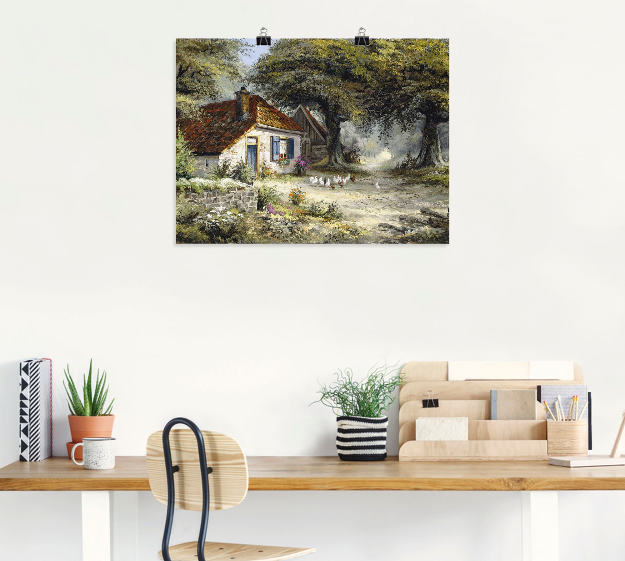 Artland Wandbild "Märchenhaftes Ferienhaus", Garten, (1 St.), als Leinwandb günstig online kaufen